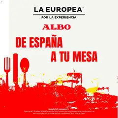Vista previa las ofertas de la tienda La Europea - Catálogo Albo de España a tu mesa desde el 01/01/2026 
