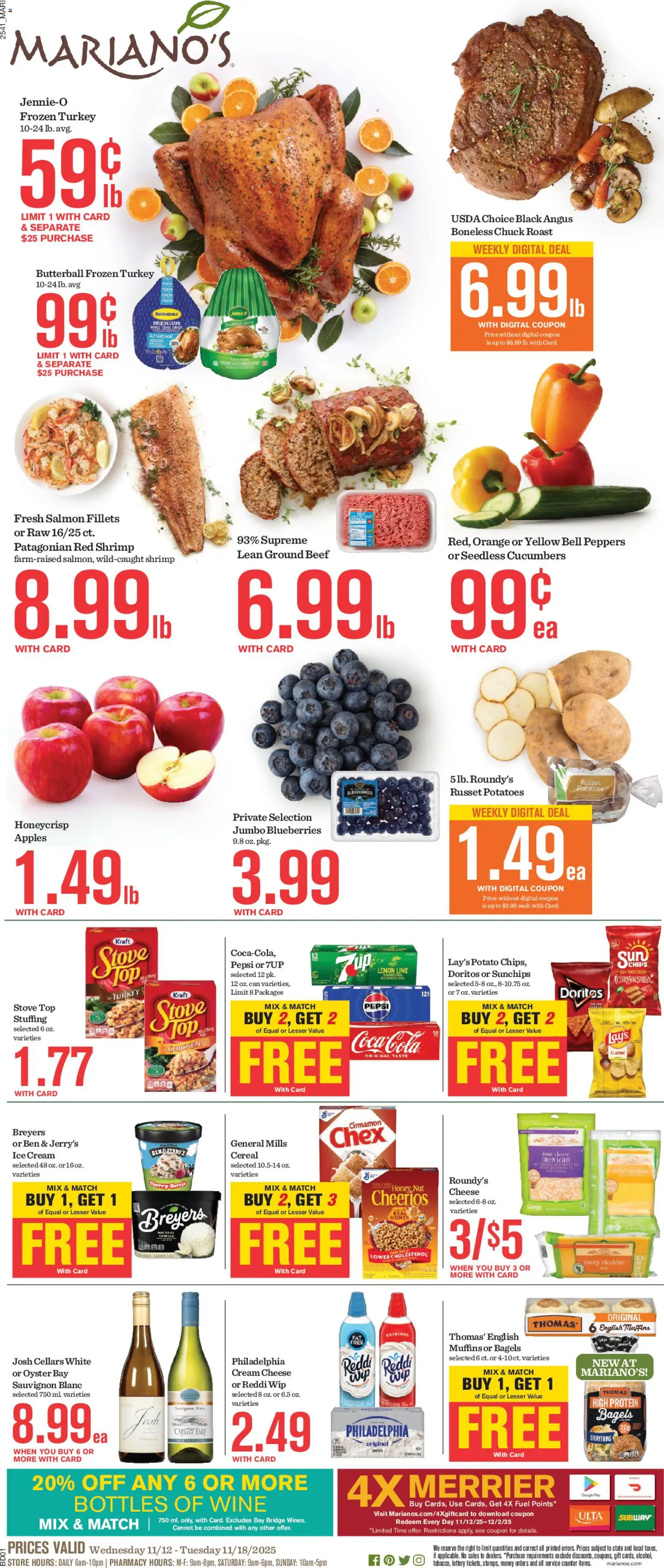 Ad Preview of Mariano's Black Friday from 11/12/2025