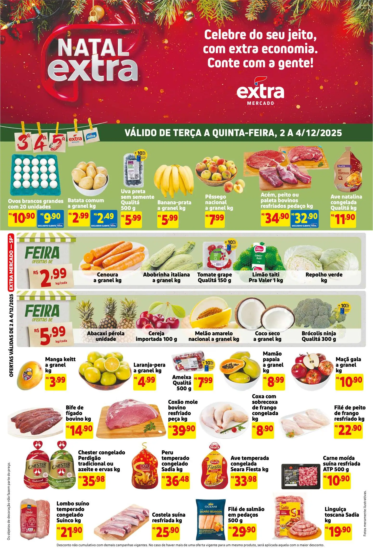 Pré-Visualização do folheto "Ofertas de Mercado Terça e Quinta" da loja Extra válido a partir de 02/12/2025