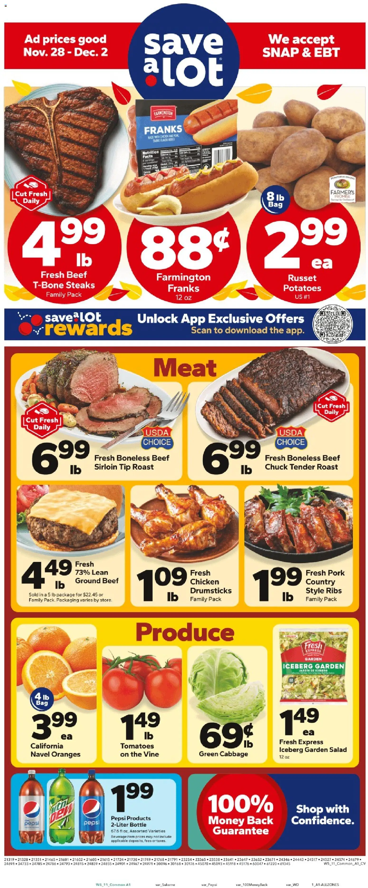 Ad Preview of Save a Lot Weekly Ad from 11/28/2025