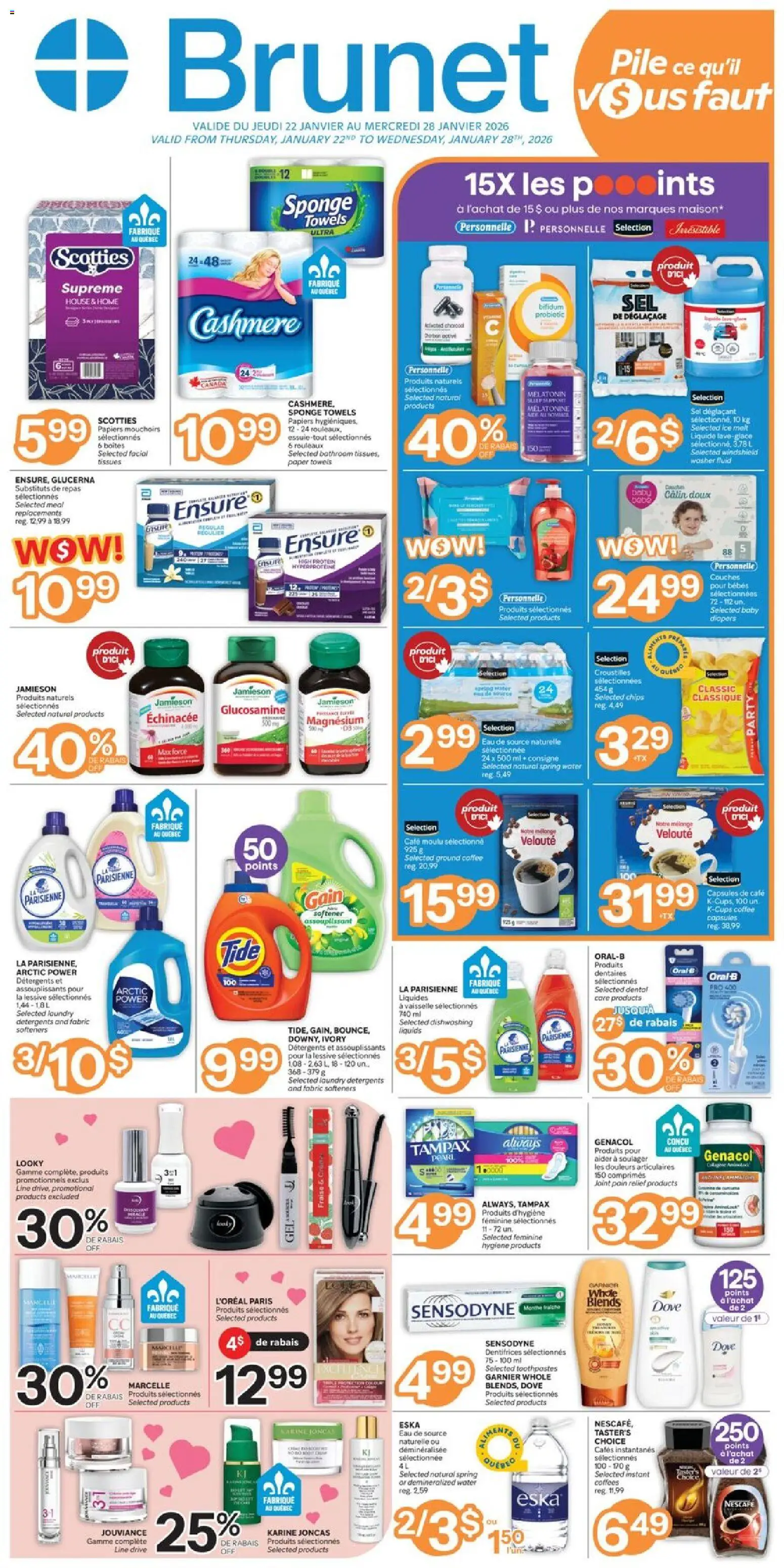 Preview of leaflet Weekly flyer / circulaire from shop Brunet is valid from Jan 22, 2026