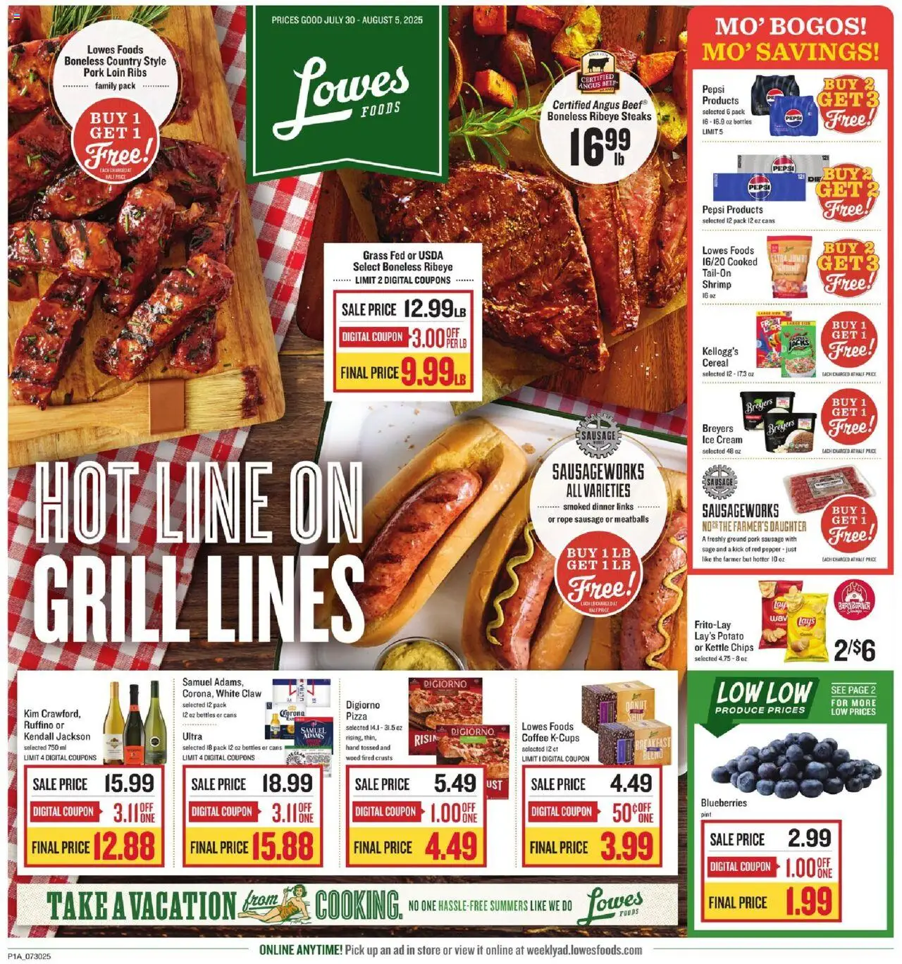 Lowes Foods Weekly Ad from 07/30/2025 - Flyer - Page number 1