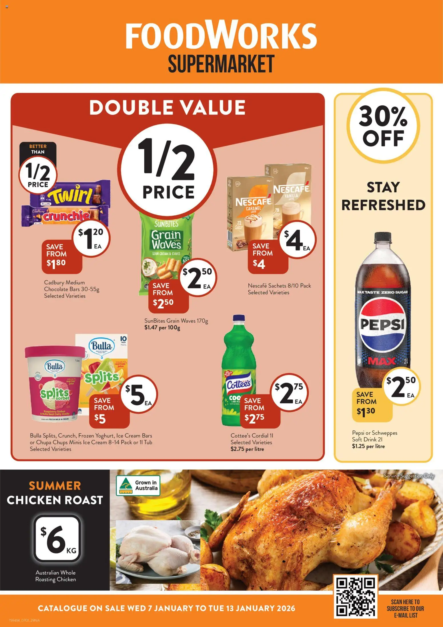 Preview of catalogue Catalogue from shop Foodworks valid 07/01/2026