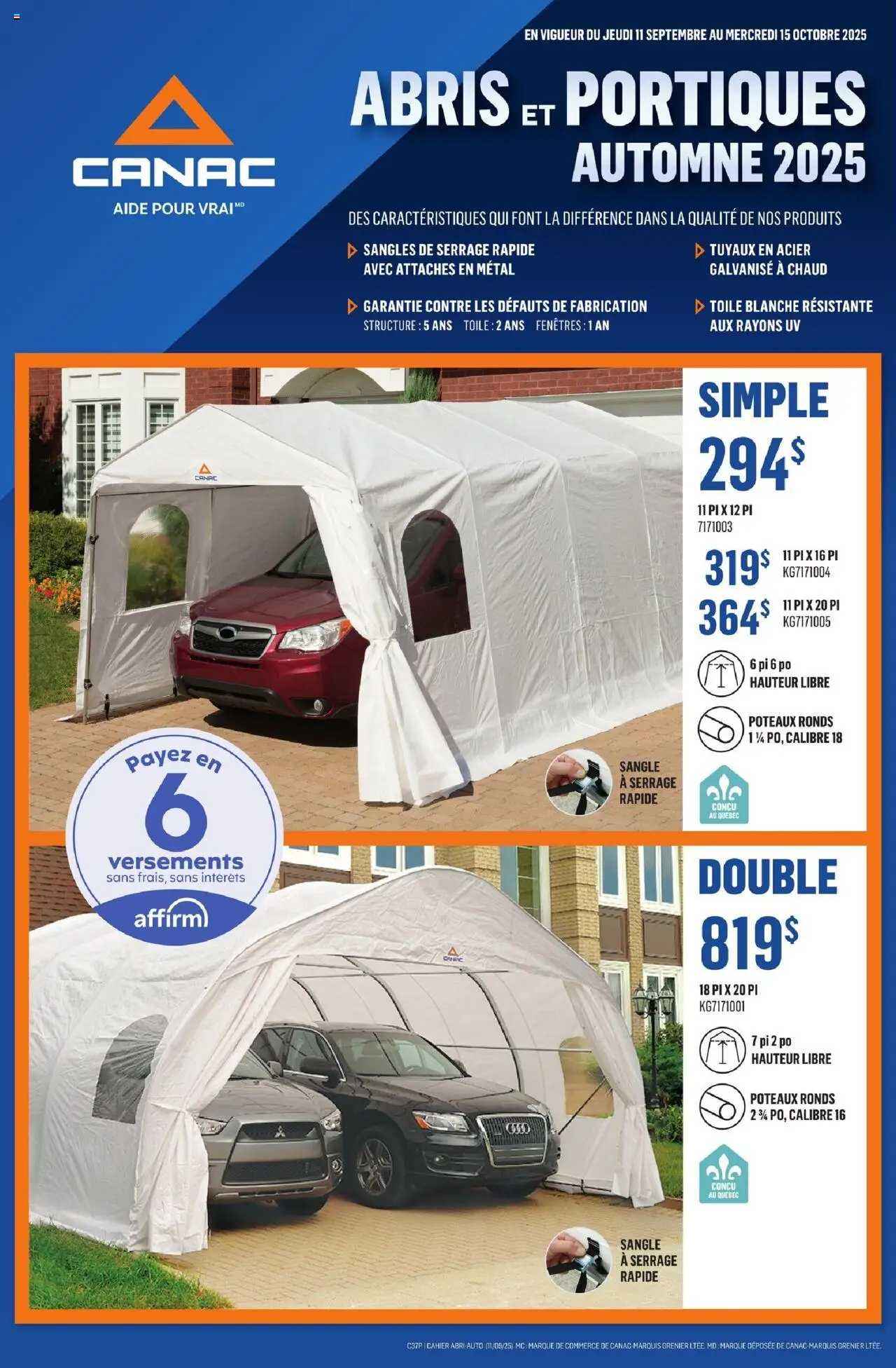 Canac flyer valid from Sep 11, 2025 - page number 1