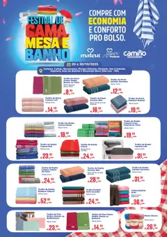 Pré-Visualização do folheto "Ofertas Festival de Cama Mesa e Banho" da loja Mateus válido a partir de 20/10/2025