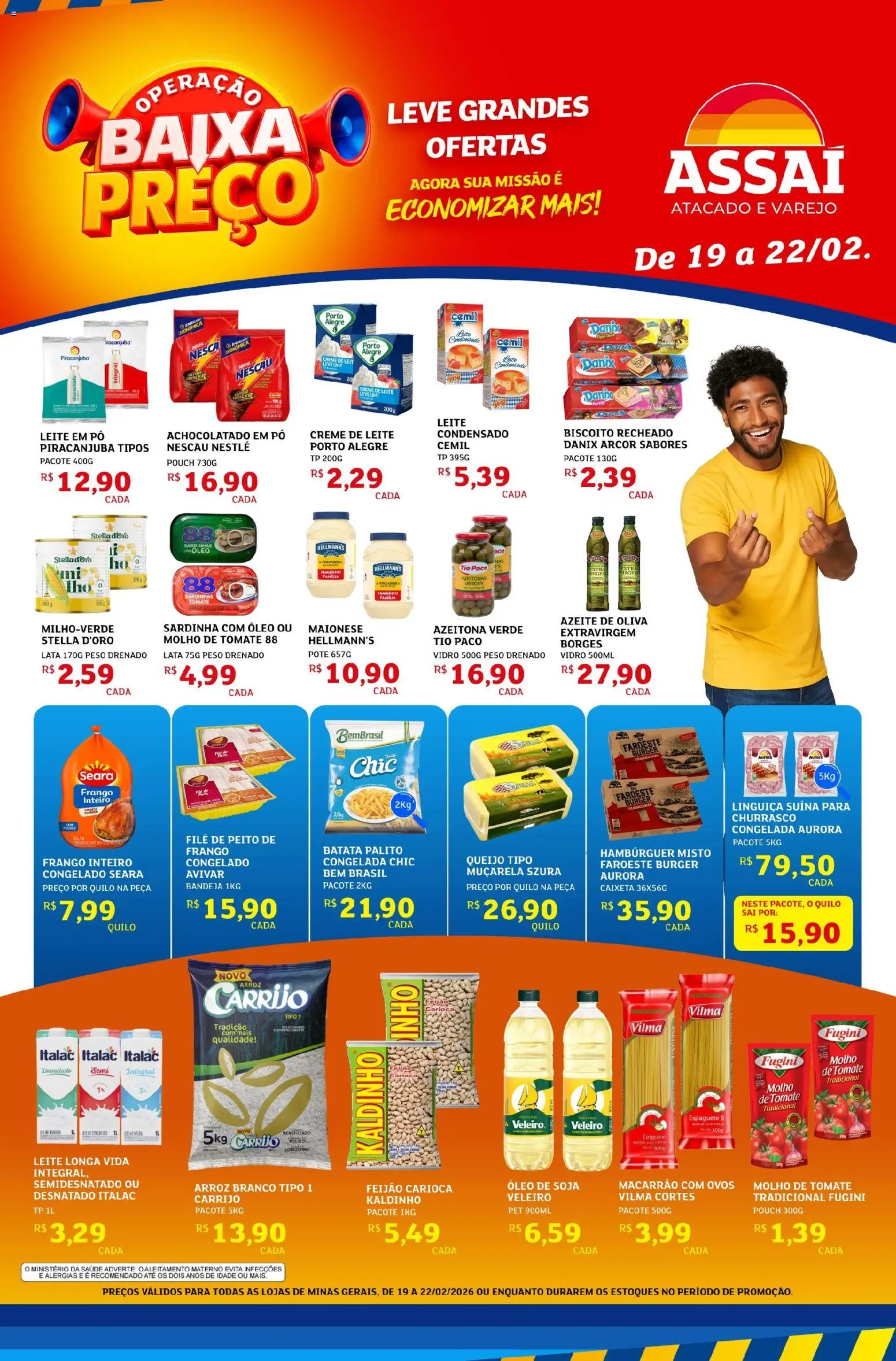 Pré-Visualização do folheto "Encarte - MG" da loja Assaí Atacadista válido a partir de 19/02/2026