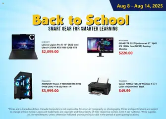 Preview of leaflet Weekly flyer from shop Canada Computers is valid from Aug 08, 2025