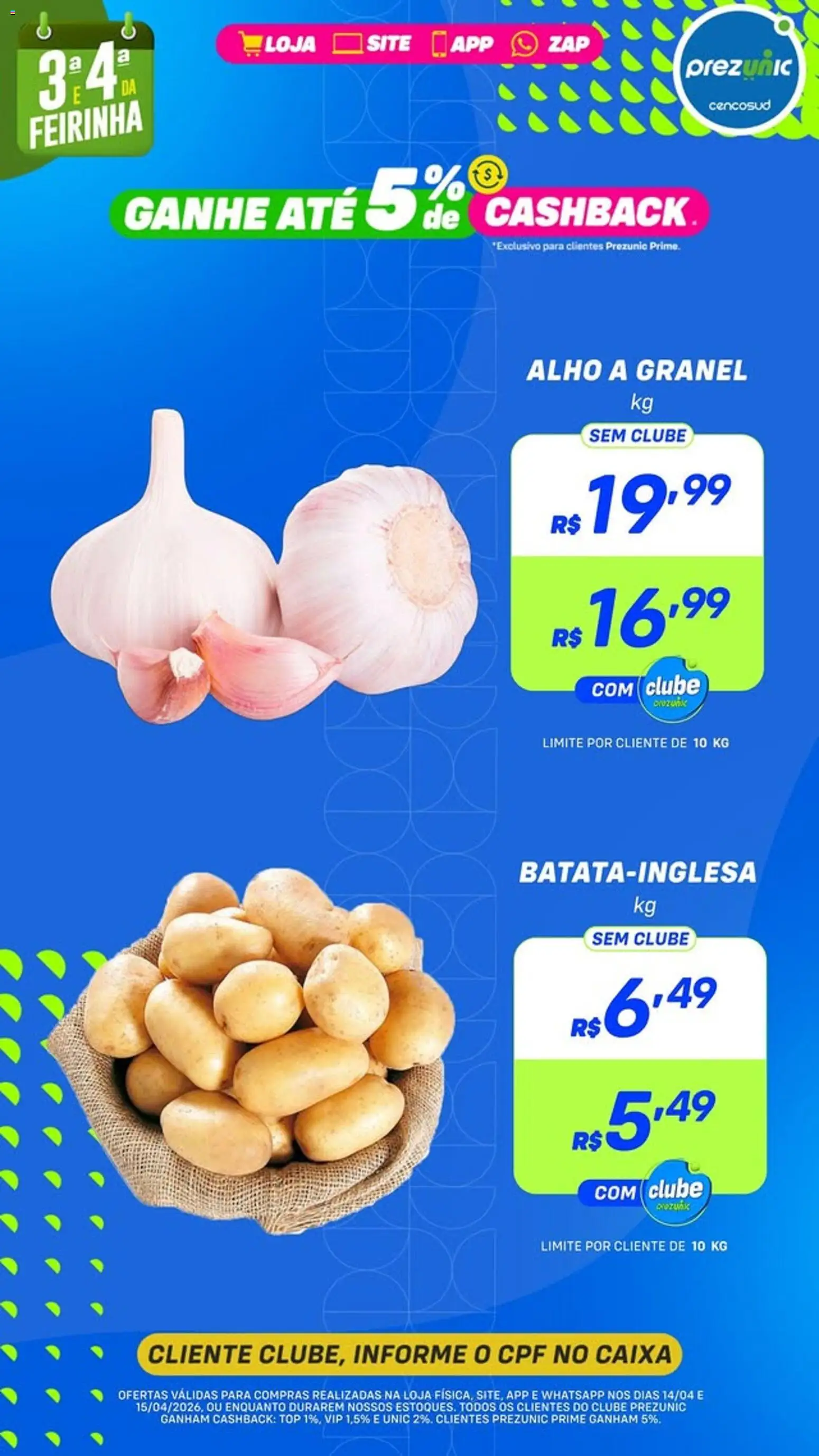 Pré-Visualização do folheto "Prezunic ofertas" da loja Prezunic válido a partir de 14/04/2026