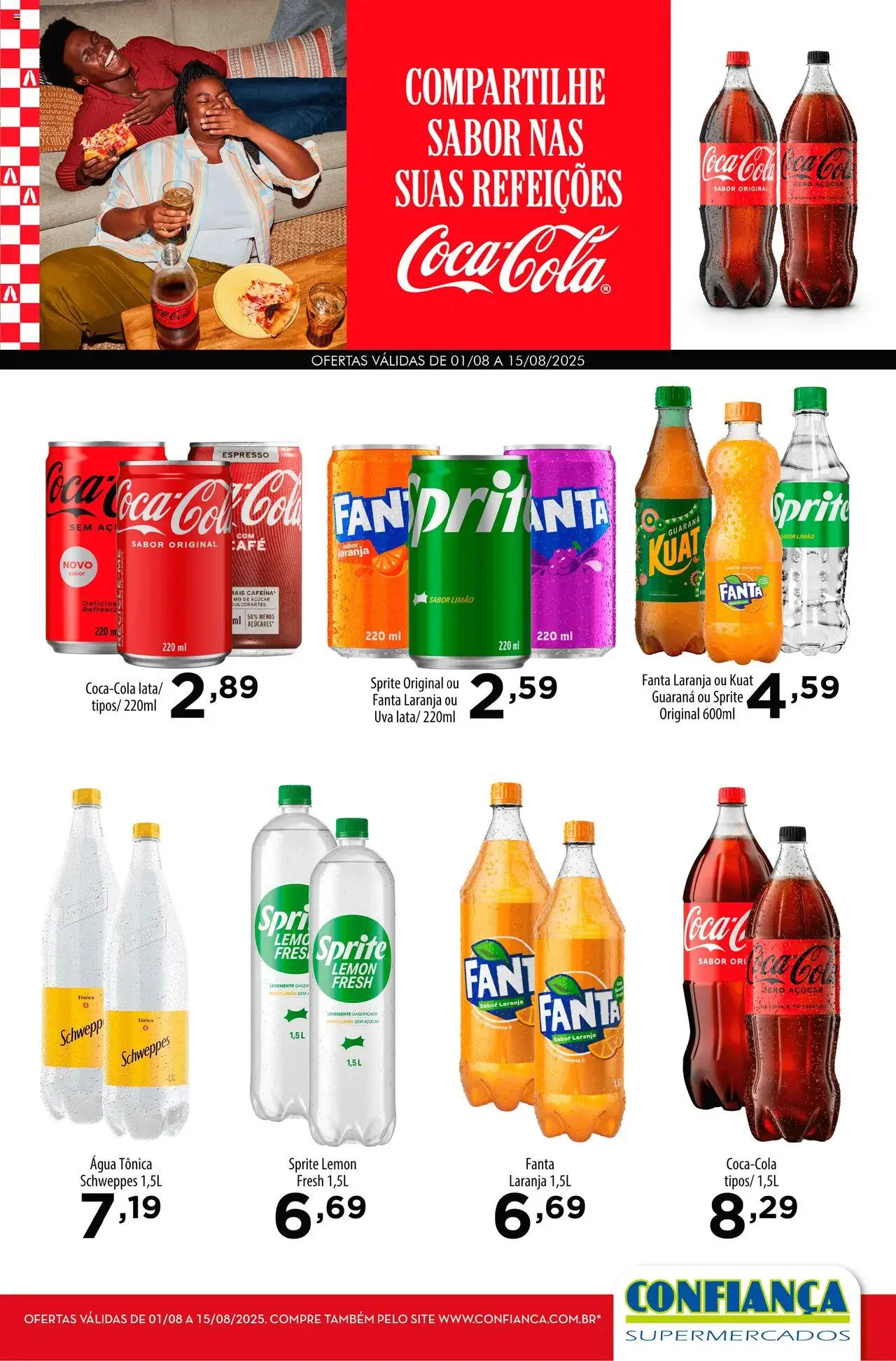 Confiança folheto "Ofertas Bebidas" válido a partir de 01/08/2025 - número de página 1