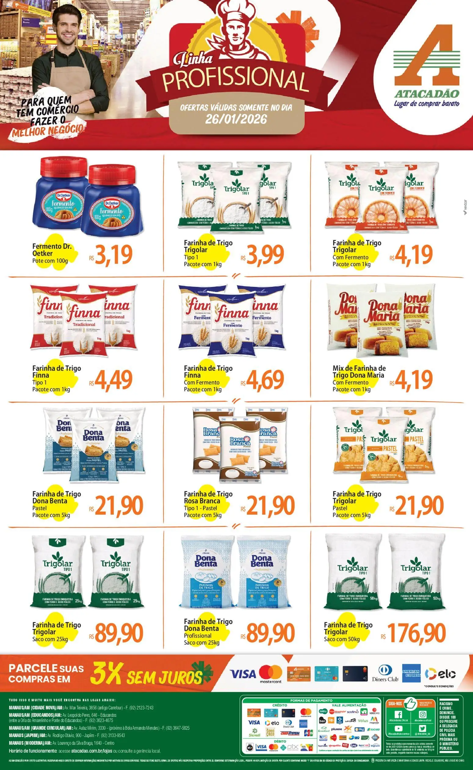 Pré-Visualização do folheto "Ofertas - AM" da loja Atacadão válido a partir de 26/01/2026