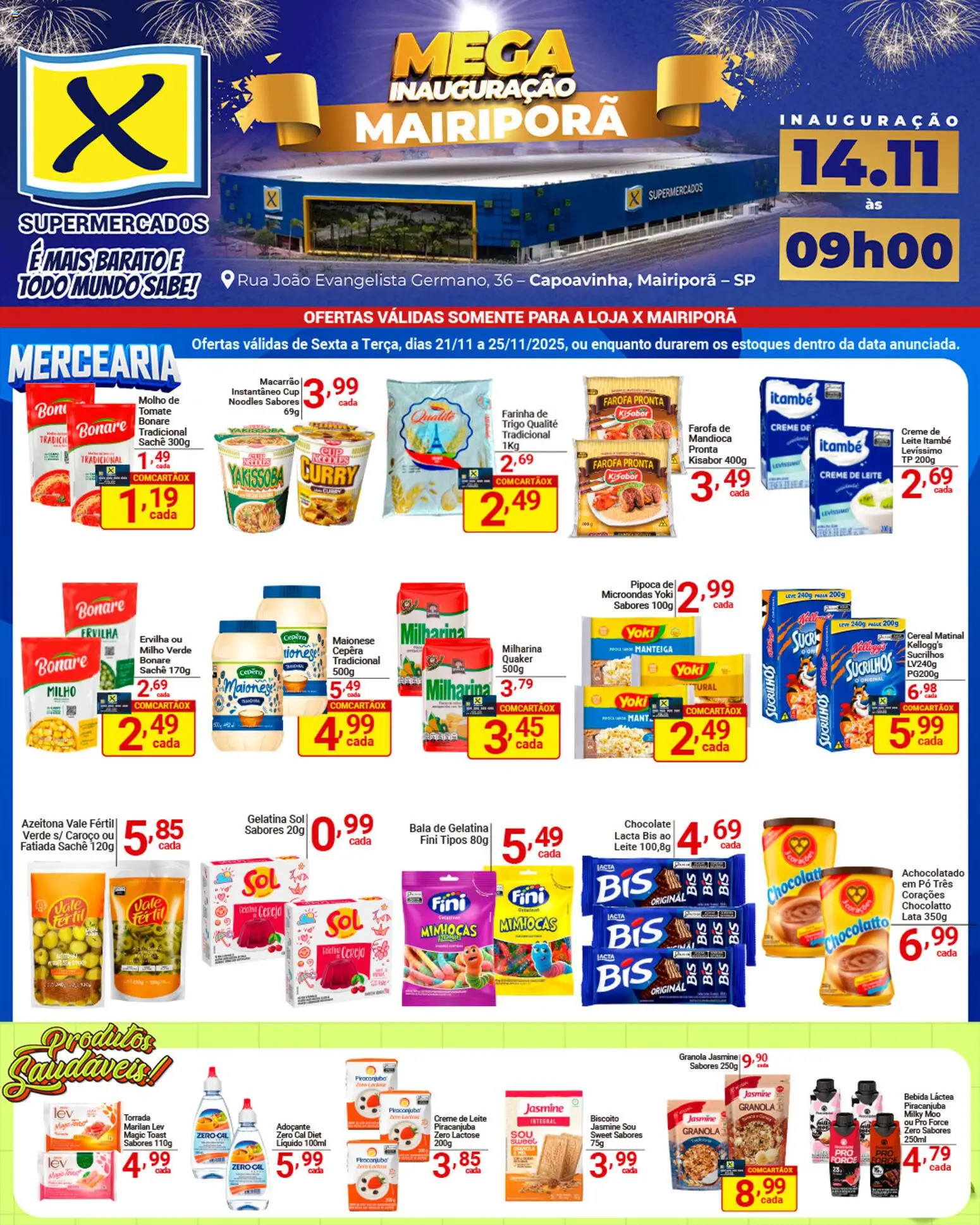 Pré-Visualização do folheto "Ofertas da semana" da loja X Supermercados válido a partir de 21/11/2025