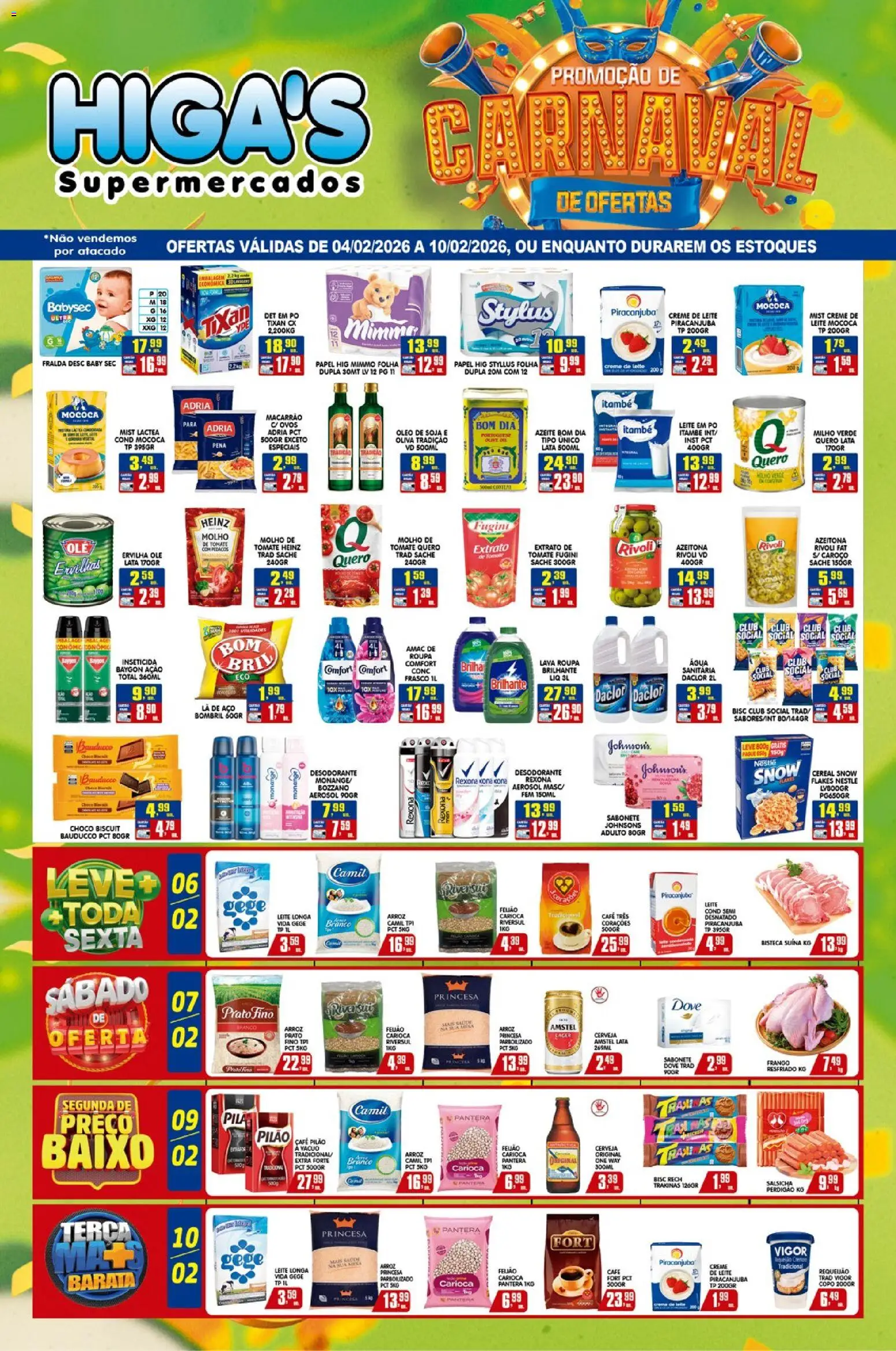 Pré-Visualização do folheto "Ofertas da semana" da loja Higa's Supermercado válido a partir de 04/02/2026
