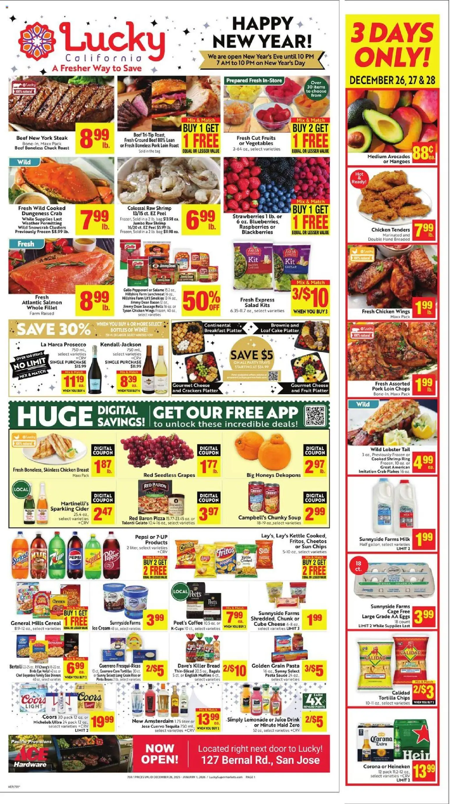 Ad Preview of Lucky Supermarkets Weekly from 12/26/2025