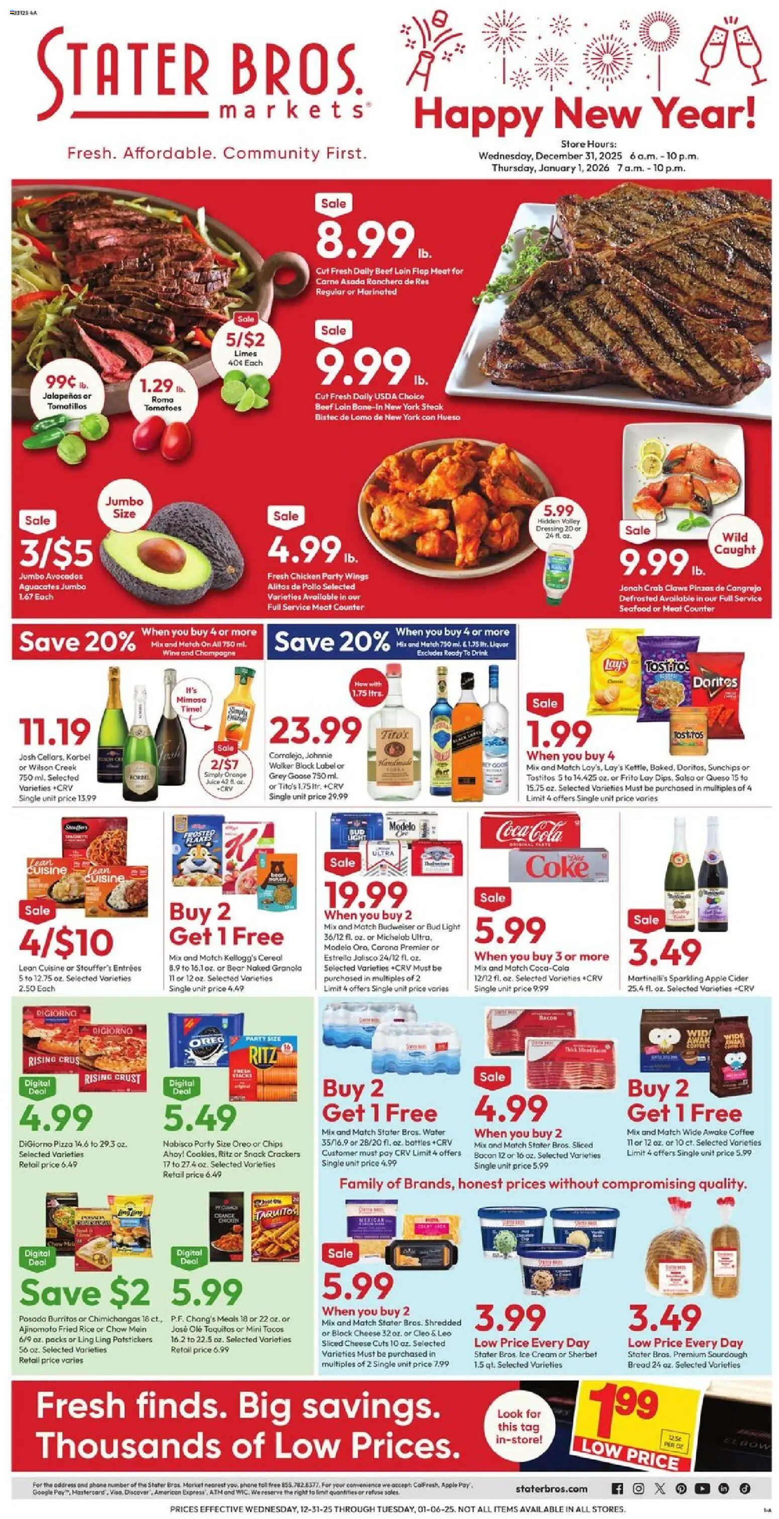Ad Preview of Stater Bros Weekly Ad from 12/31/2025