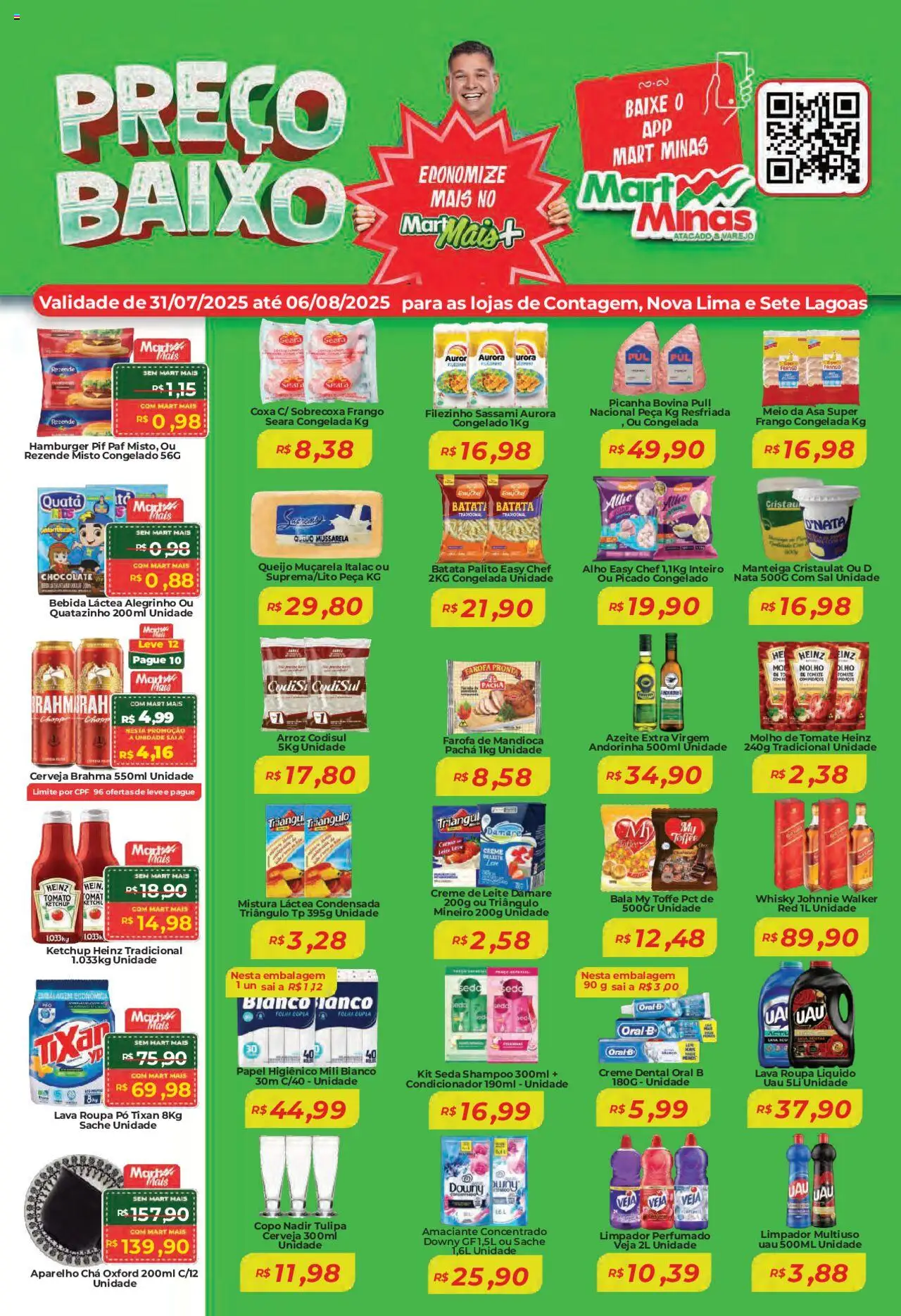 Mart Minas folheto "Ofertas da semana" válido a partir de 31/07/2025 - número de página 1