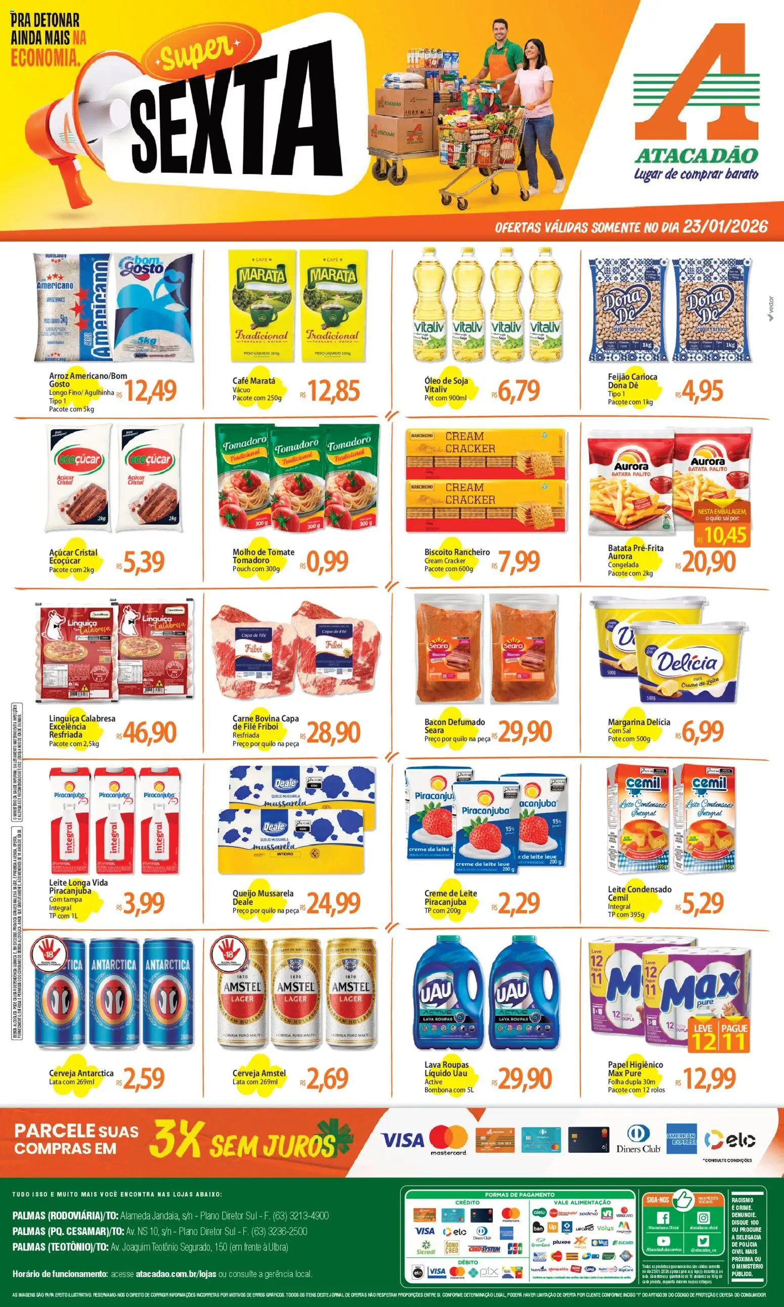 Pré-Visualização do folheto "Ofertas - TO" da loja Atacadão válido a partir de 23/01/2026