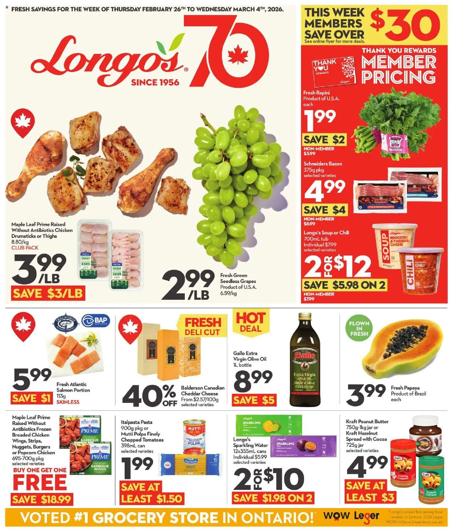 Preview of leaflet Weekly flyer / circulaire from shop Longo's is valid from Feb 26, 2026