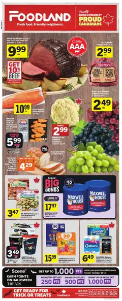 Preview of leaflet Weekly flyer / circulaire from shop Foodland is valid from Oct 23, 2025