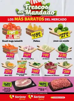 Vista previa las ofertas de la tienda Soriana - Frescos del Mandado Mercado: BCS, Son y Sin desde el 10/02/2026 