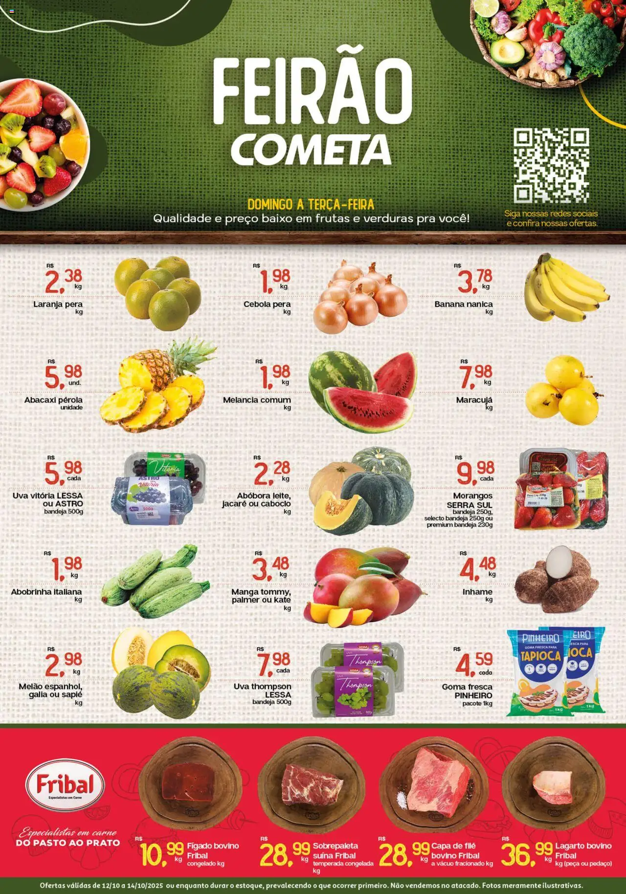 Cometa Supermercados folheto "Ofertas Feirão" válido a partir de 12/10/2025 - número de página 1