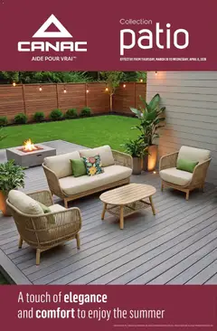 Preview of leaflet Canac flyer - Collection patio from shop Canac is valid from Mar 26, 2026