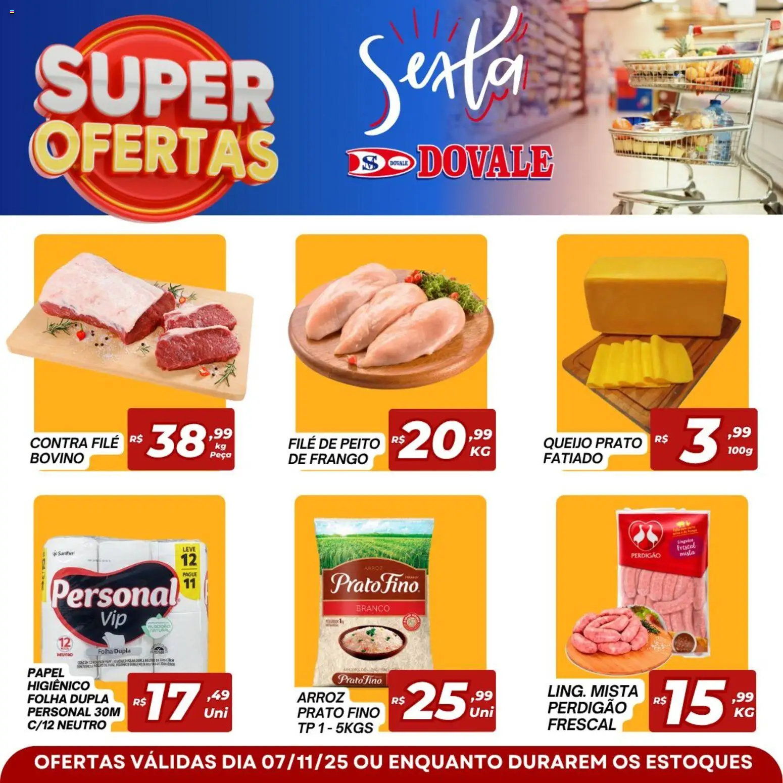 Pré-Visualização do folheto "Ofertas do Dia" da loja Dovale válido a partir de 07/11/2025