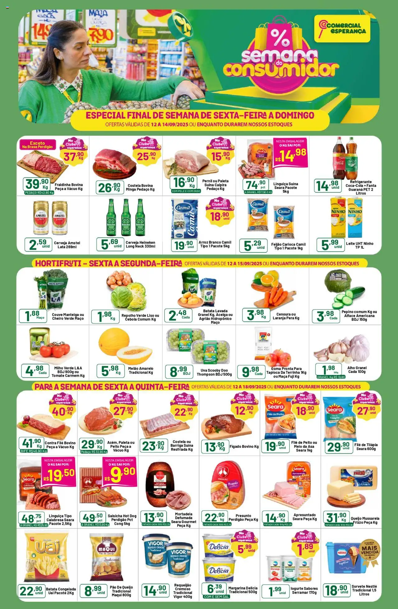 Comercial Esperança folheto "Ofertas da semana" válido a partir de 12/09/2025 - número de página 1