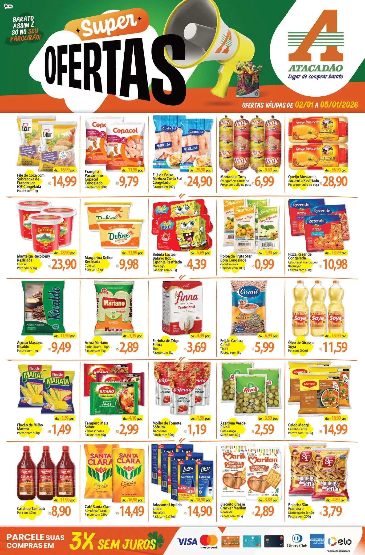 Pré-Visualização do folheto "Ofertas - RN" da loja Atacadão válido a partir de 02/01/2026