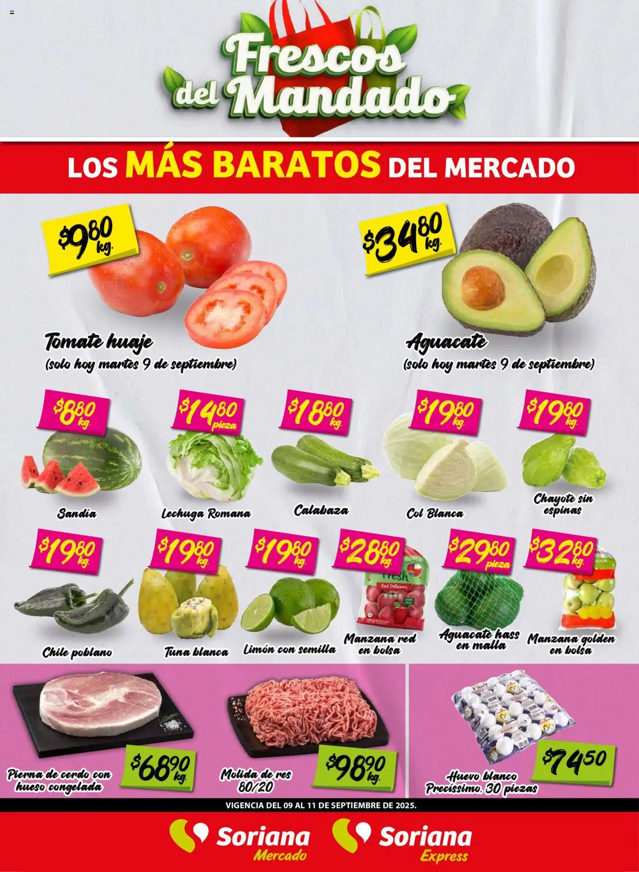 Frescos del Mandado Mercado: Saltillo Soriana y sus promociones válidas desde el 09/09/2025 - Número de página 1