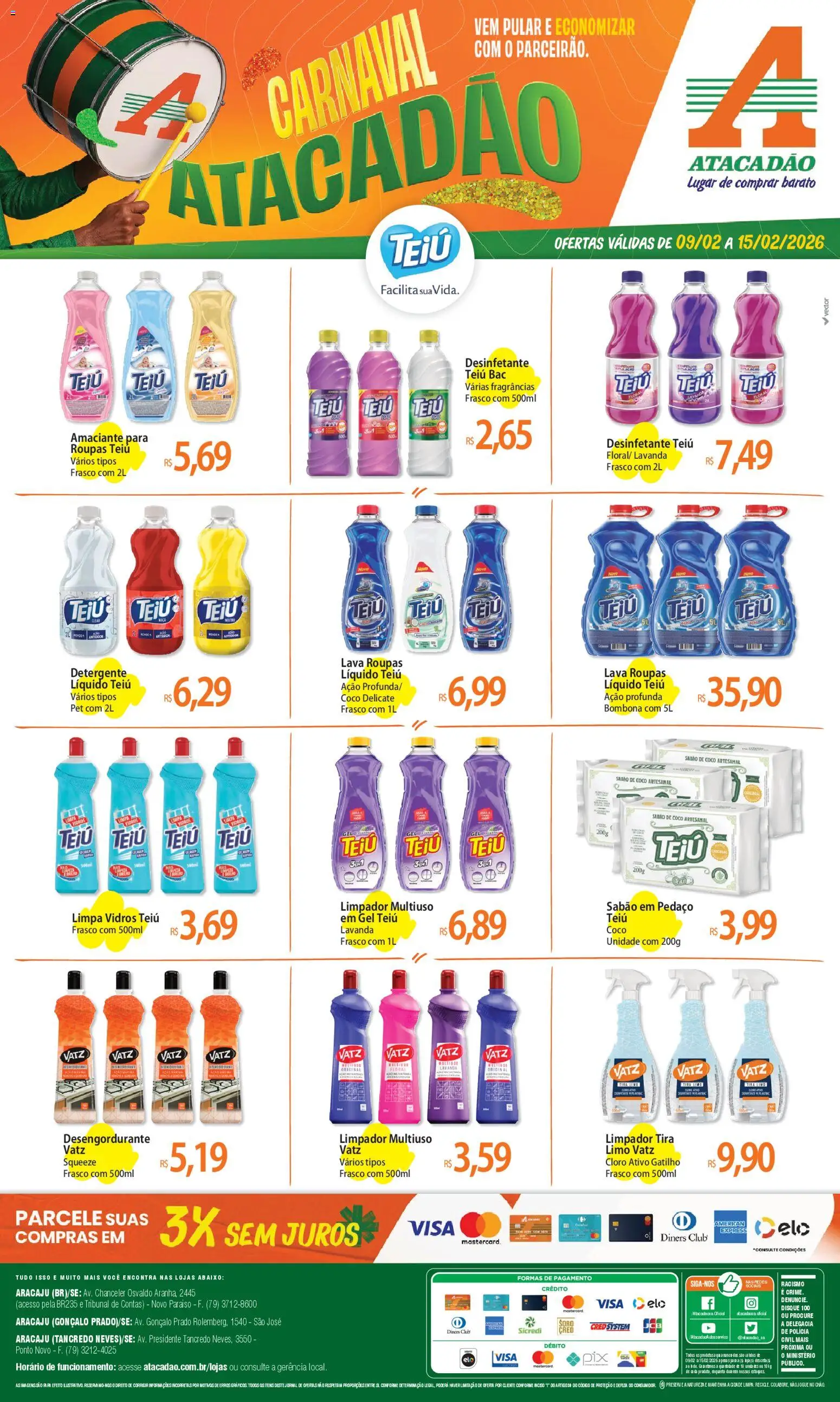 Pré-Visualização do folheto "Ofertas - SE" da loja Atacadão válido a partir de 09/02/2026