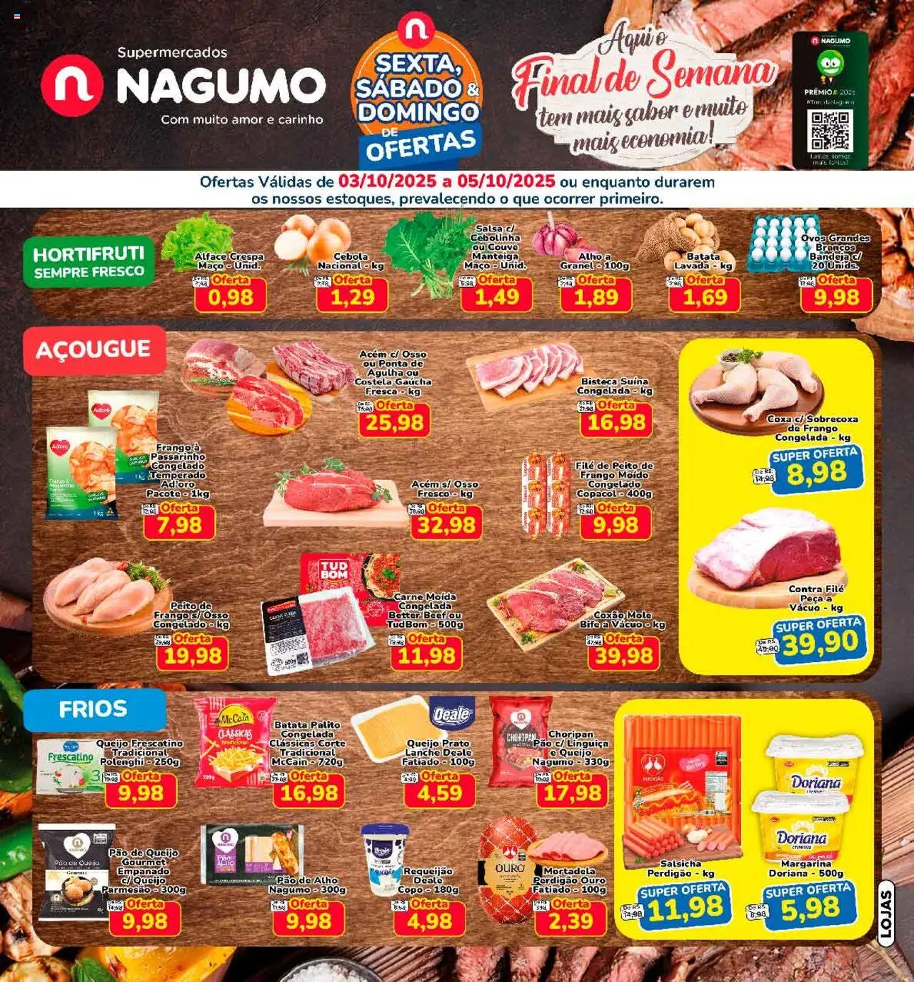 Nagumo folheto "Ofertas Finalzão de Semana" válido a partir de 03/10/2025 - número de página 1