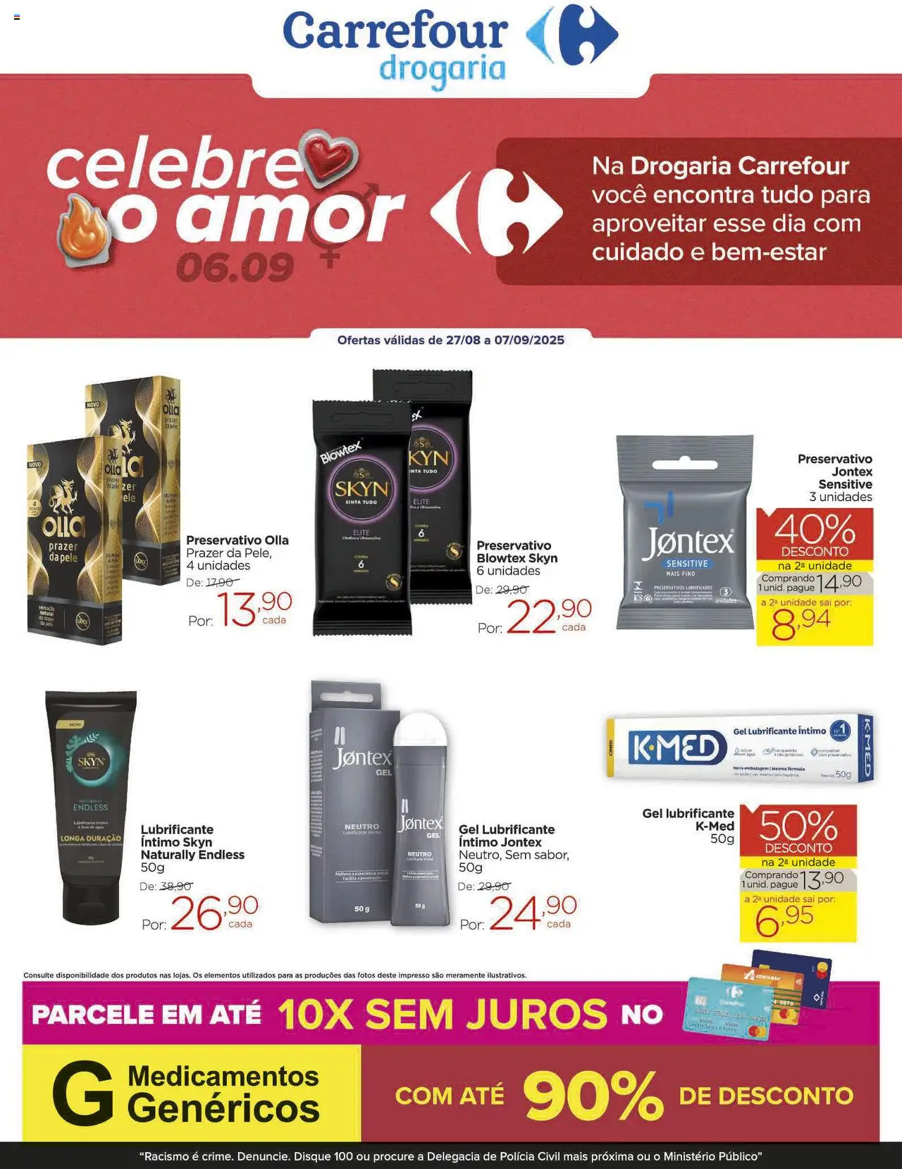 Carrefour folheto "Ofertas celebre o amor" válido a partir de 27/08/2025 - número de página 1