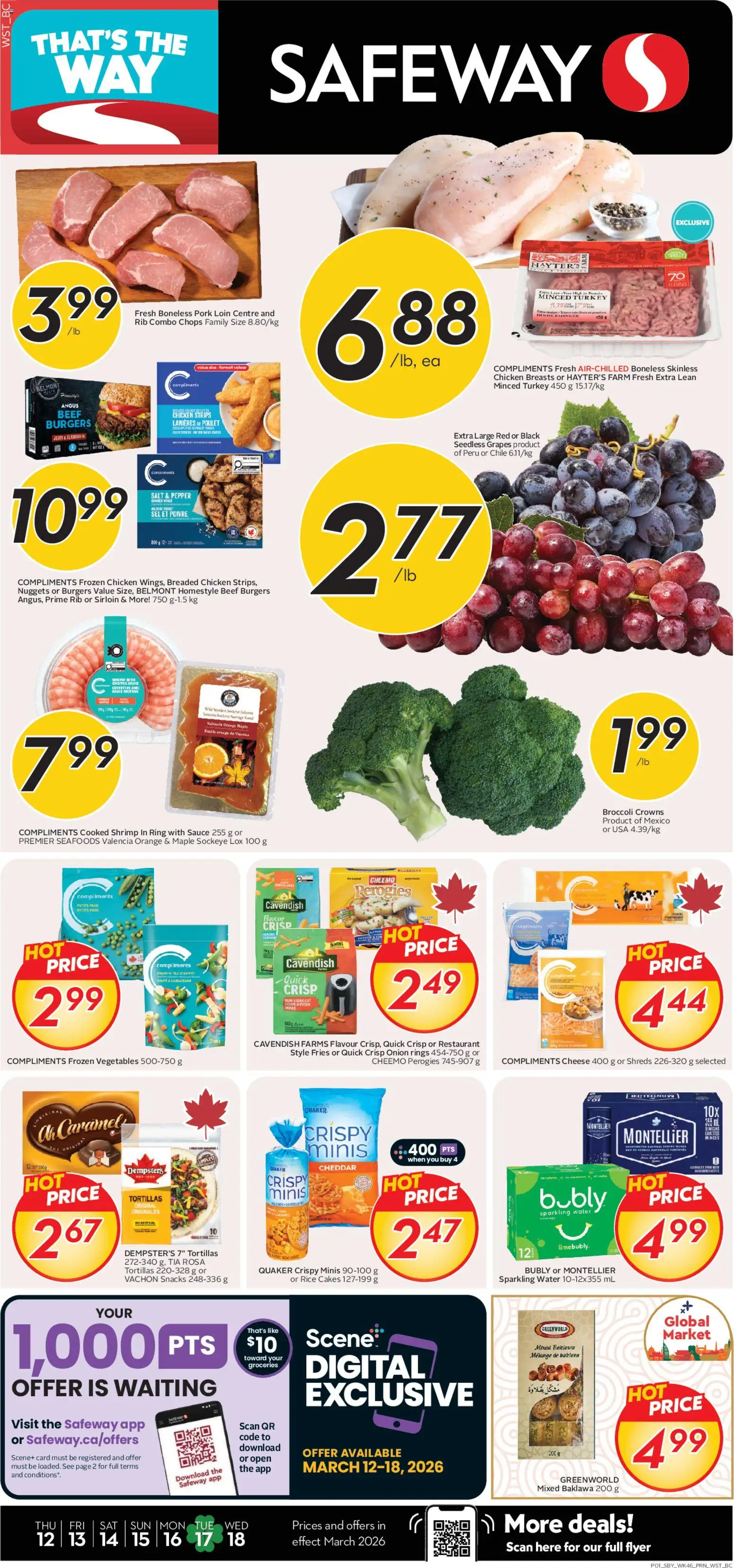 Preview of leaflet Safeway weekly flyer / circulaire from shop Safeway is valid from Mar 12, 2026