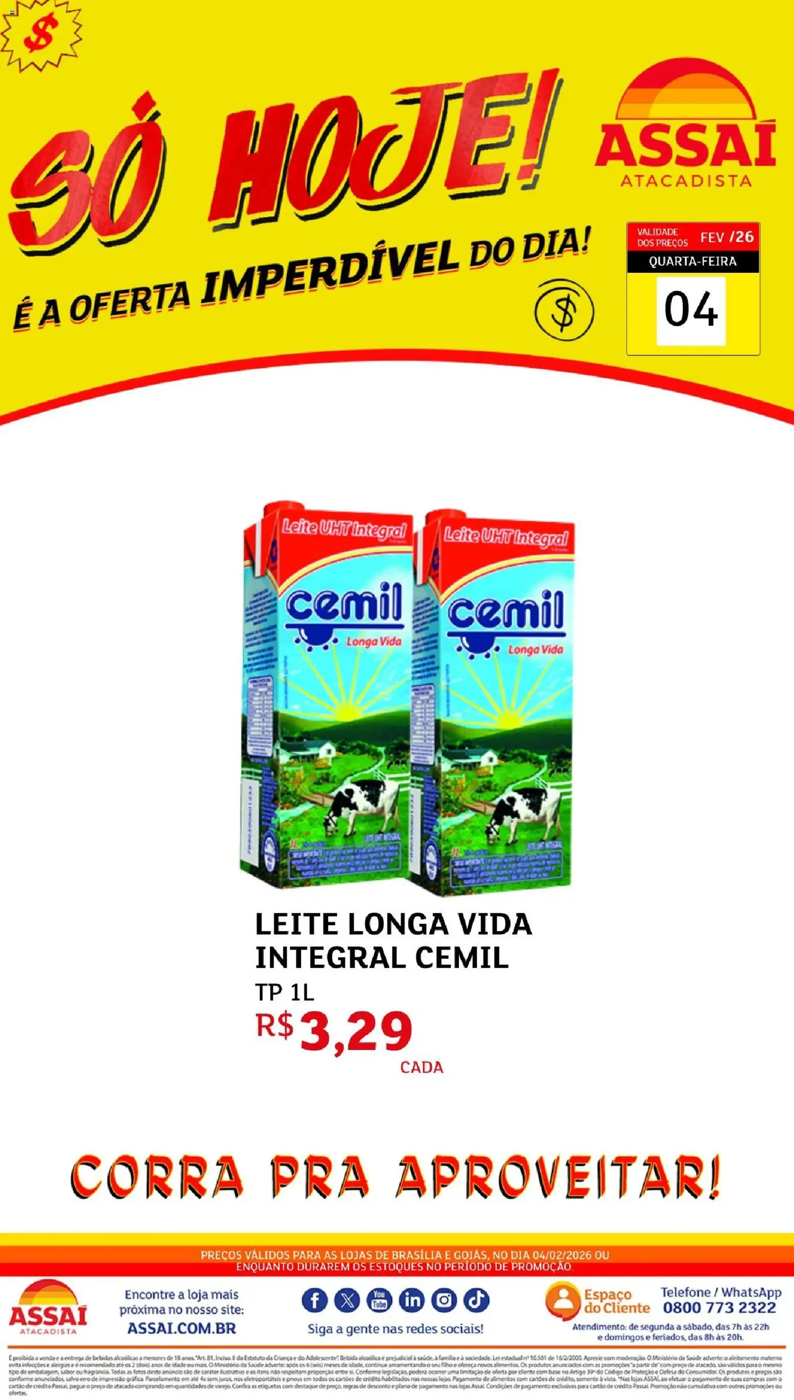 Pré-Visualização do folheto "Encarte - DF" da loja Assaí Atacadista válido a partir de 04/02/2026