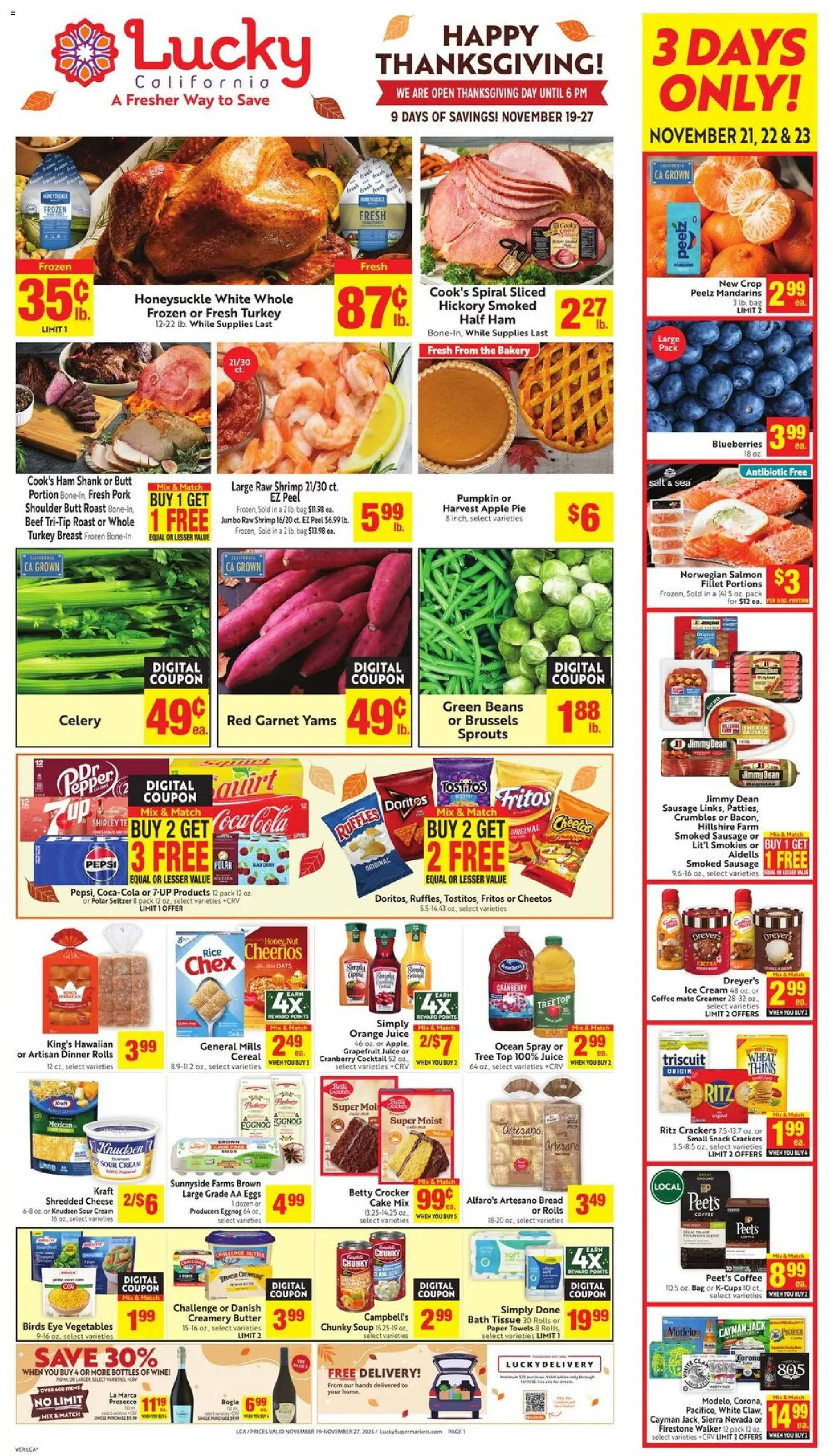 Ad Preview of Lucky Supermarkets Weekly Ad from 11/19/2025
