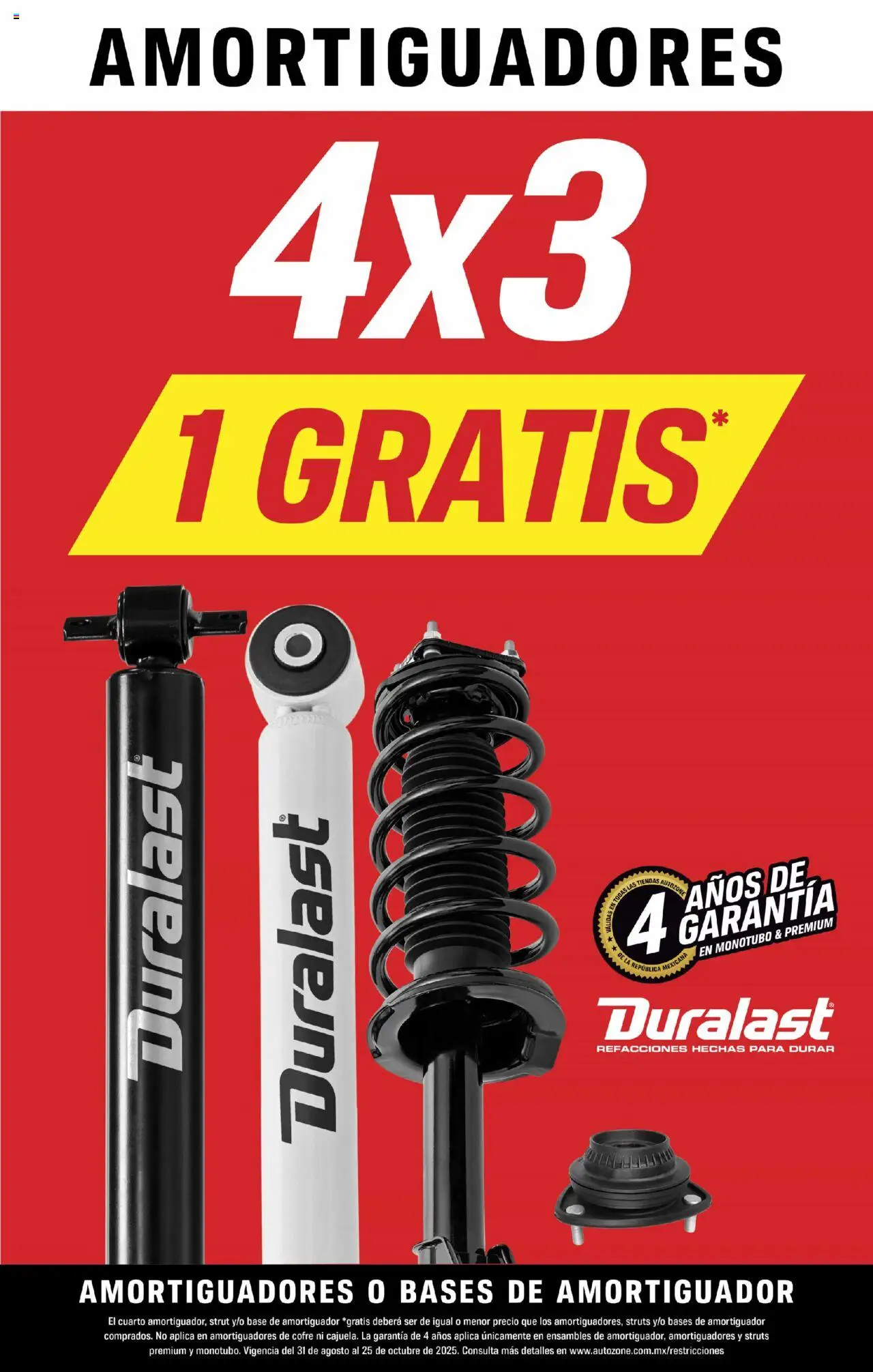 Catálogo AutoZone y sus promociones válidas desde el 31/08/2025 - Número de página 1