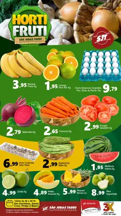 Pré-Visualização do folheto "Ofertas Hortifruti" da loja São Judas Tadeu válido a partir de 28/10/2025