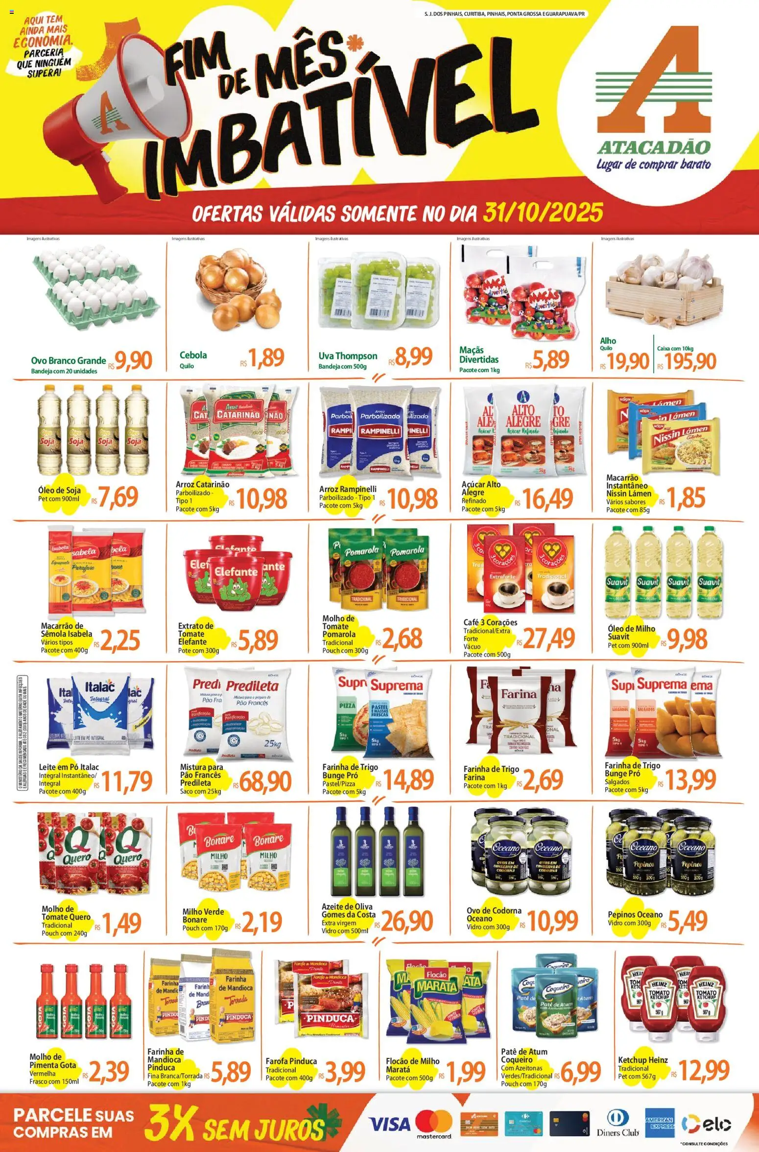 Pré-Visualização do folheto "Ofertas - PR" da loja Atacadão válido a partir de 31/10/2025