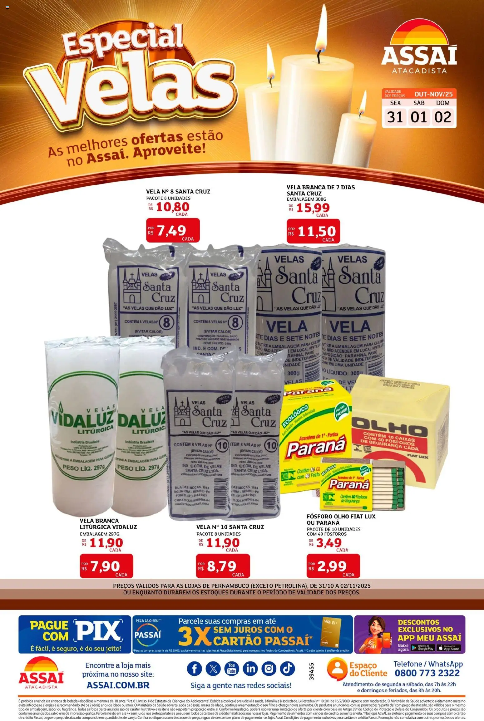 Pré-Visualização do folheto "Encarte - PE" da loja Assaí Atacadista válido a partir de 31/10/2025