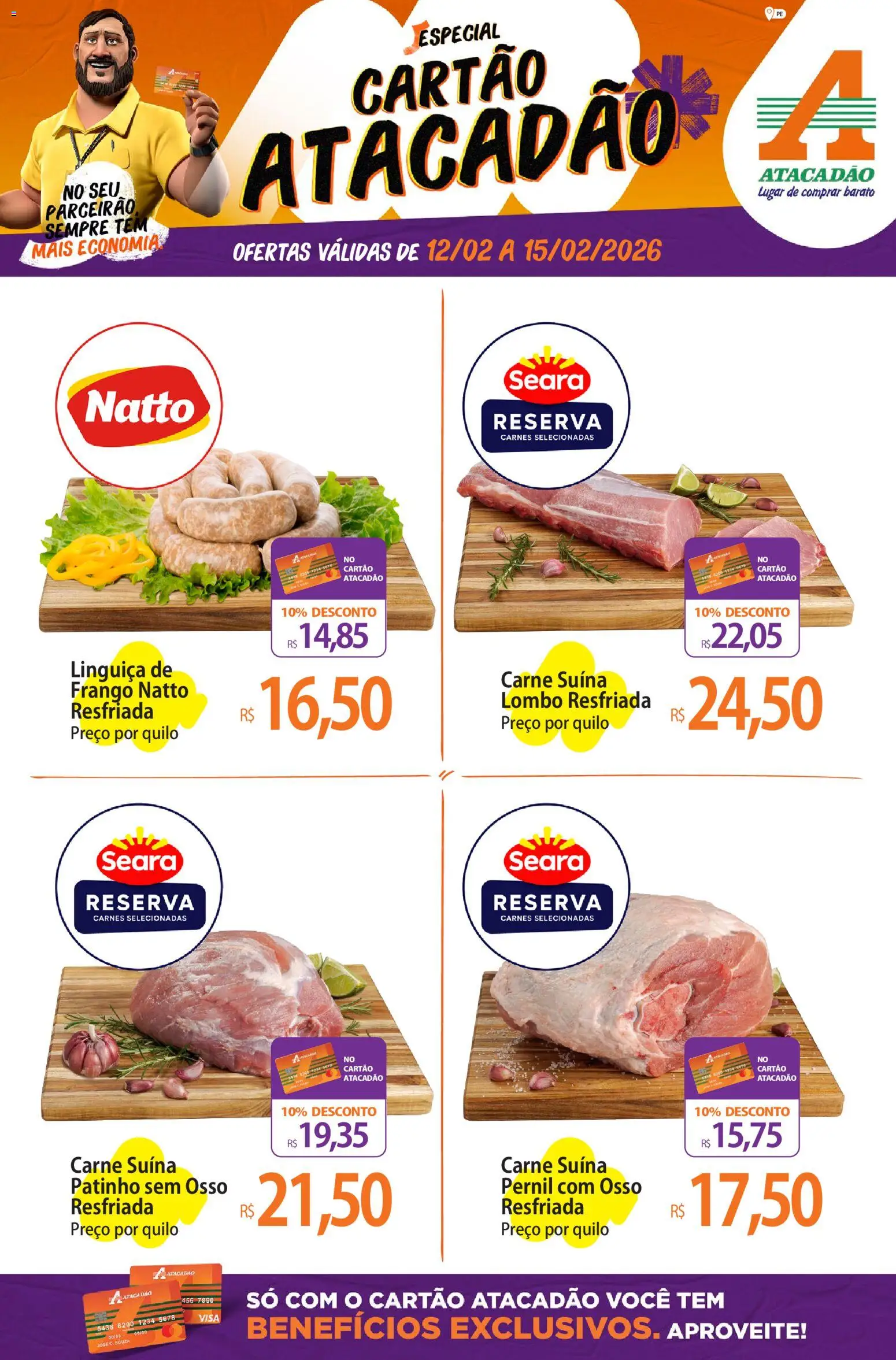 Pré-Visualização do folheto "Ofertas - PE" da loja Atacadão válido a partir de 12/02/2026