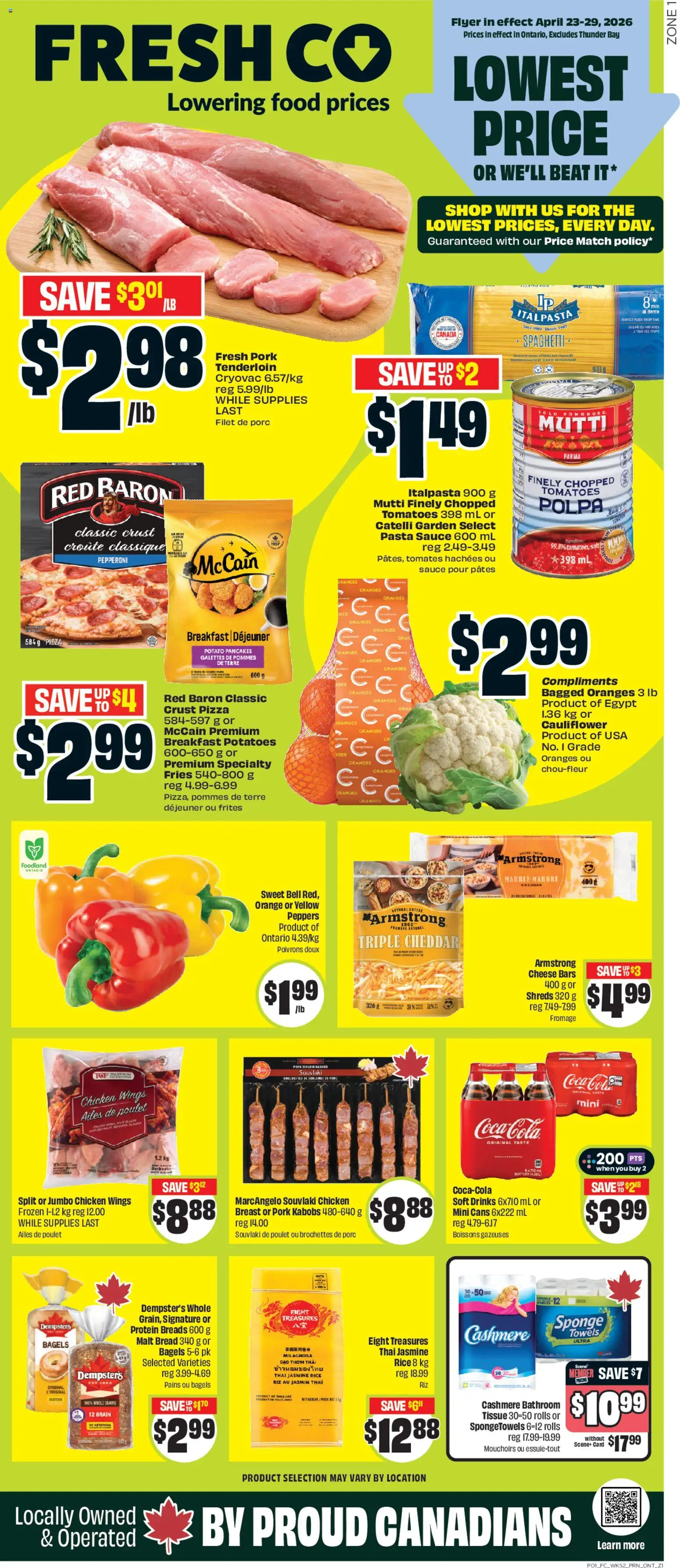 Preview of leaflet FreshCo weekly flyer / circulaire from shop FreshCo is valid from Apr 23, 2026