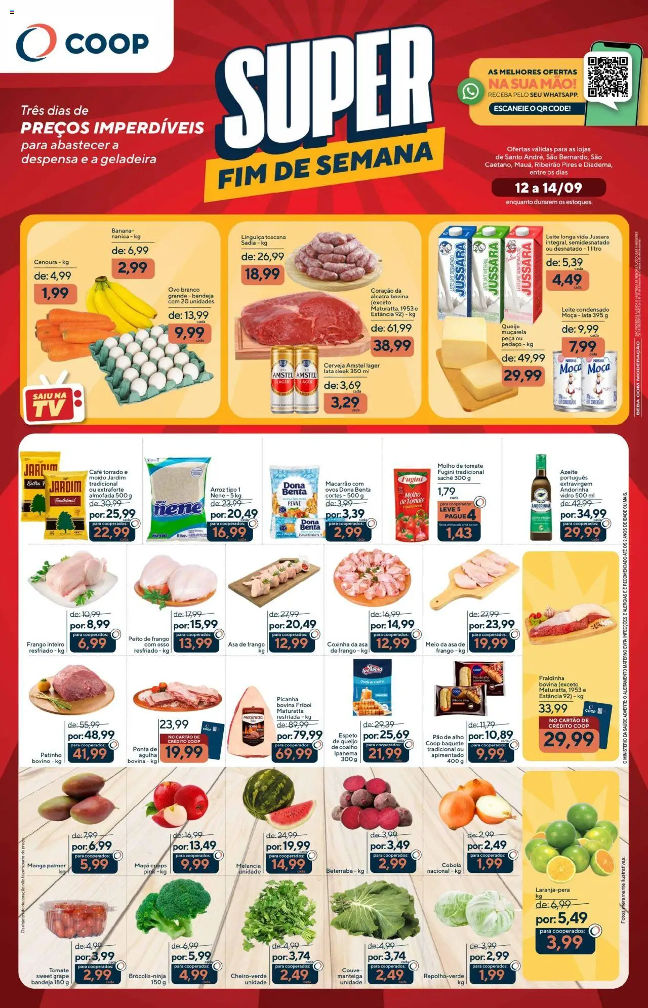 Coop folheto "Ofertas Fim de Semana" válido a partir de 12/09/2025 - número de página 1