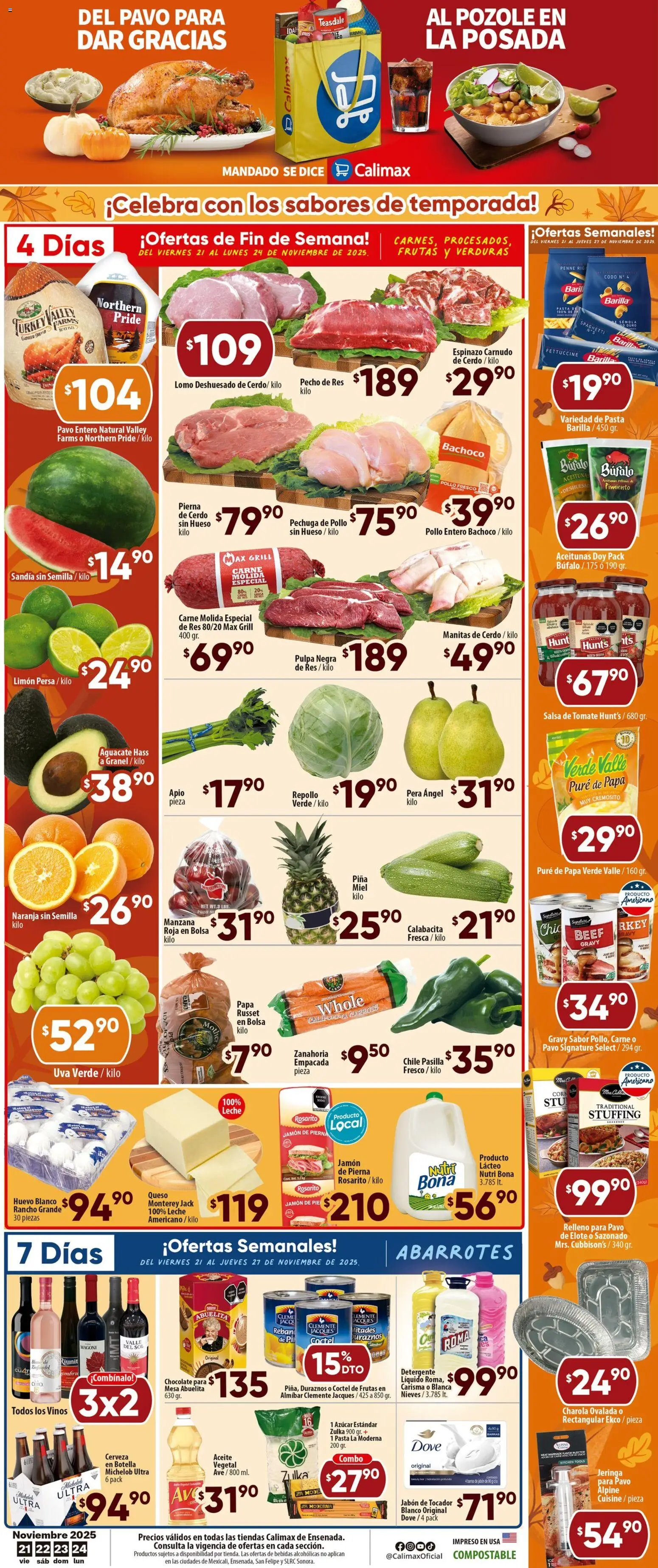 Vista previa las ofertas de la tienda Calimax - Folleto Ensenada desde el 21/11/2025 