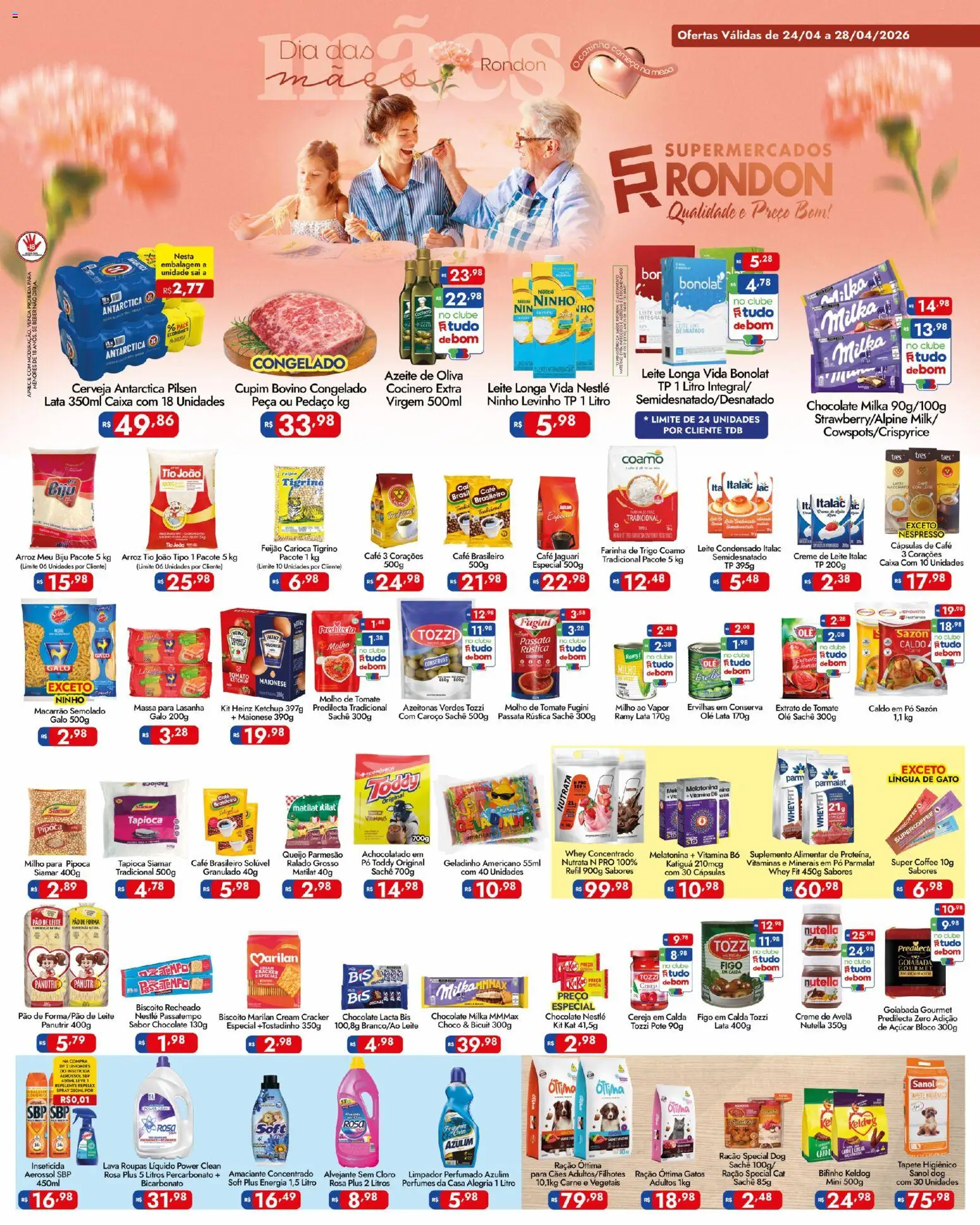 Pré-Visualização do folheto "Supermercados Rondon - Ofertas da semana" da loja Supermercados Rondon válido a partir de 24/04/2026