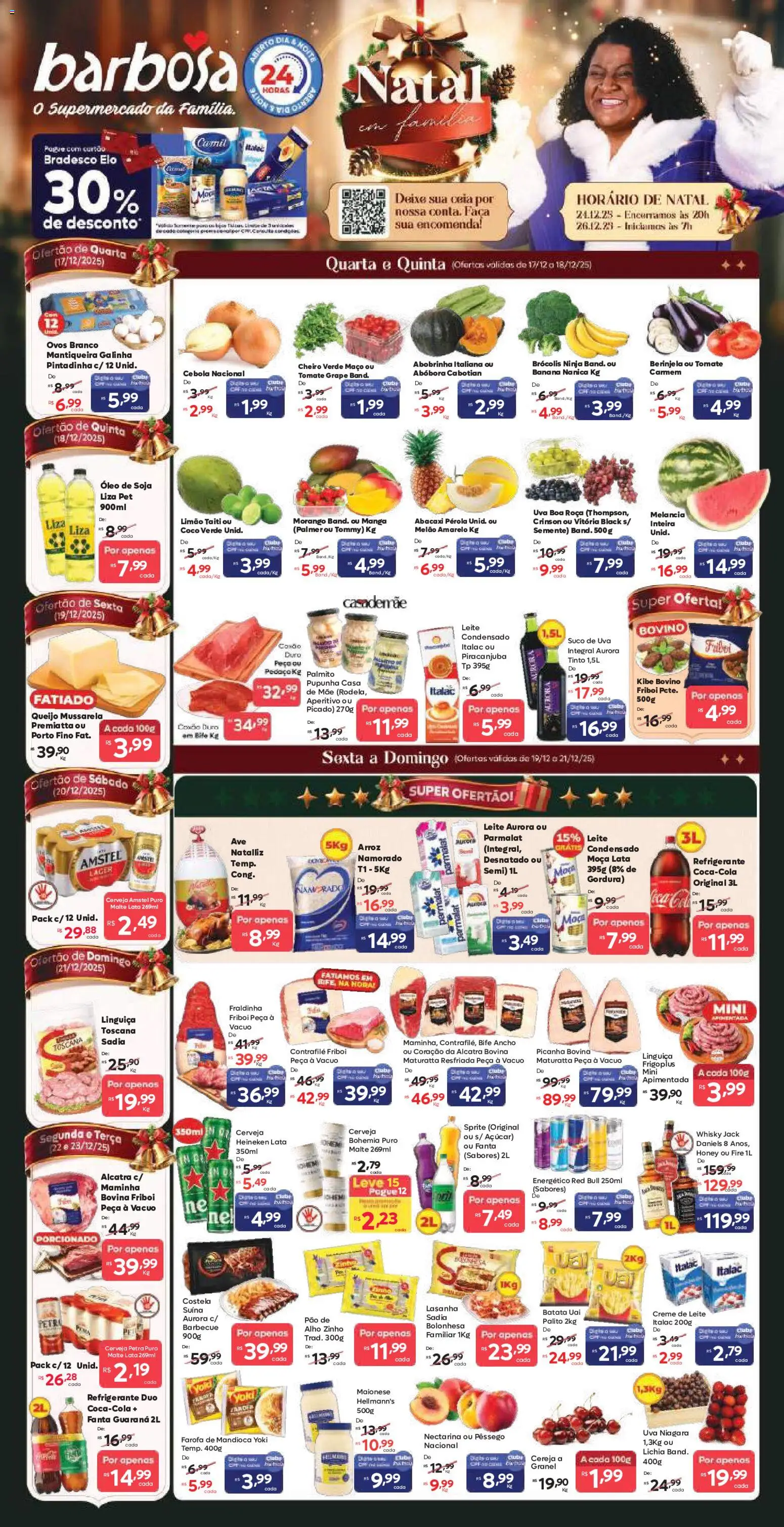Pré-Visualização do folheto "Ofertas da semana" da loja Barbosa Supermercados válido a partir de 17/12/2025