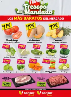 Vista previa las ofertas de la tienda Soriana - Frescos del Mandado Mercado: BCS, Son y Sin desde el 23/09/2025 