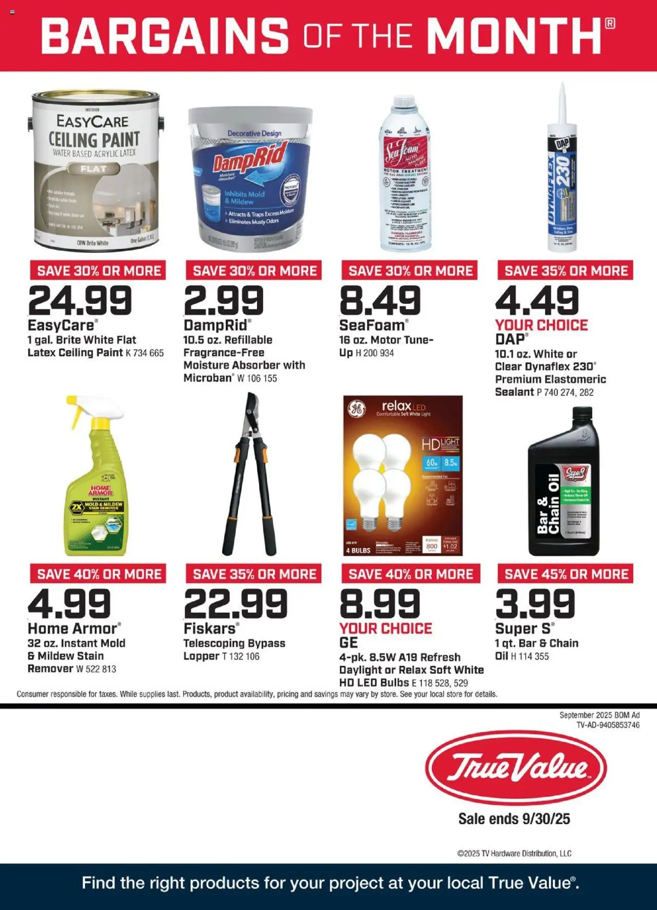 True Value Monthly Ad from 09/01/2025 - Flyer - Page number 1