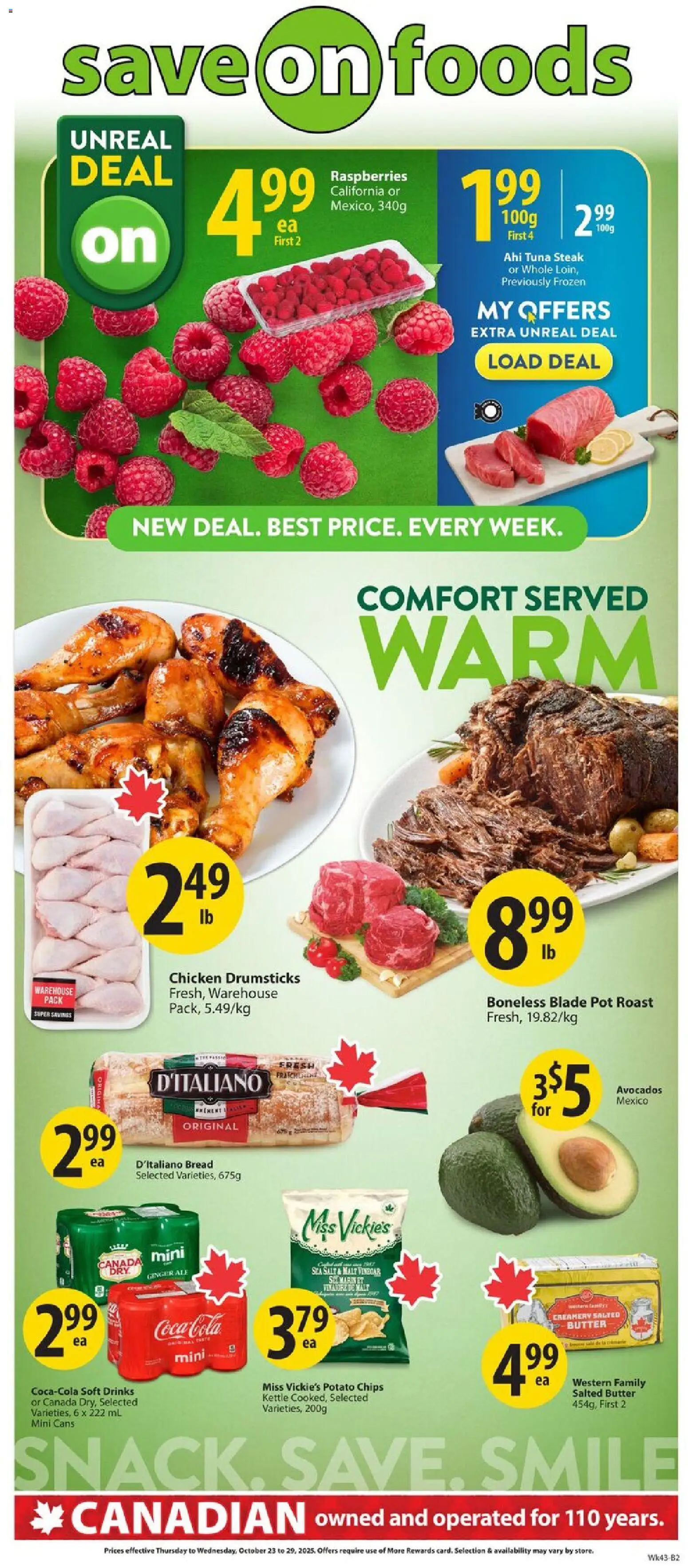Save on foods flyer valid from Oct 23, 2025 - page number 1