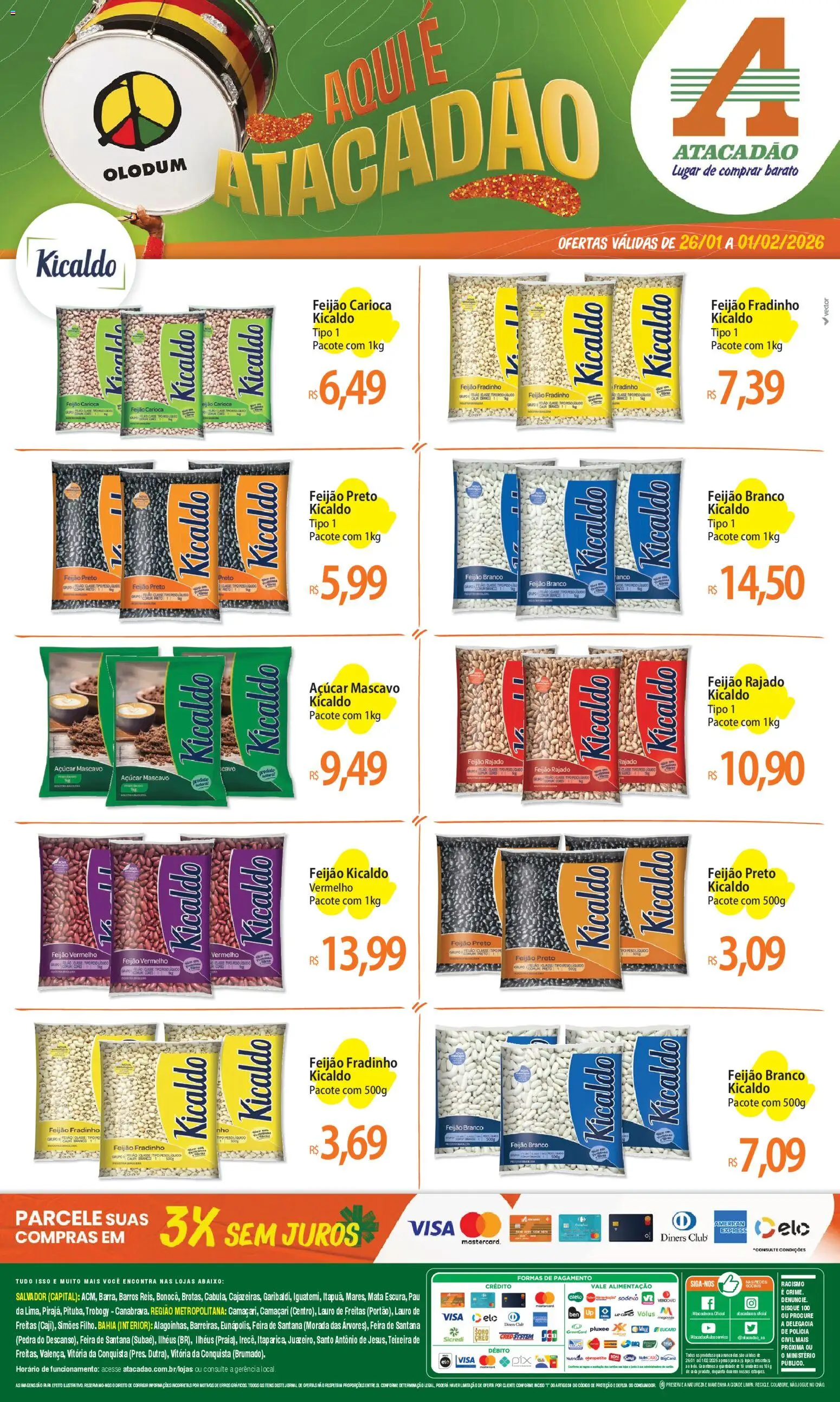 Pré-Visualização do folheto "Ofertas - BA" da loja Atacadão válido a partir de 26/01/2026