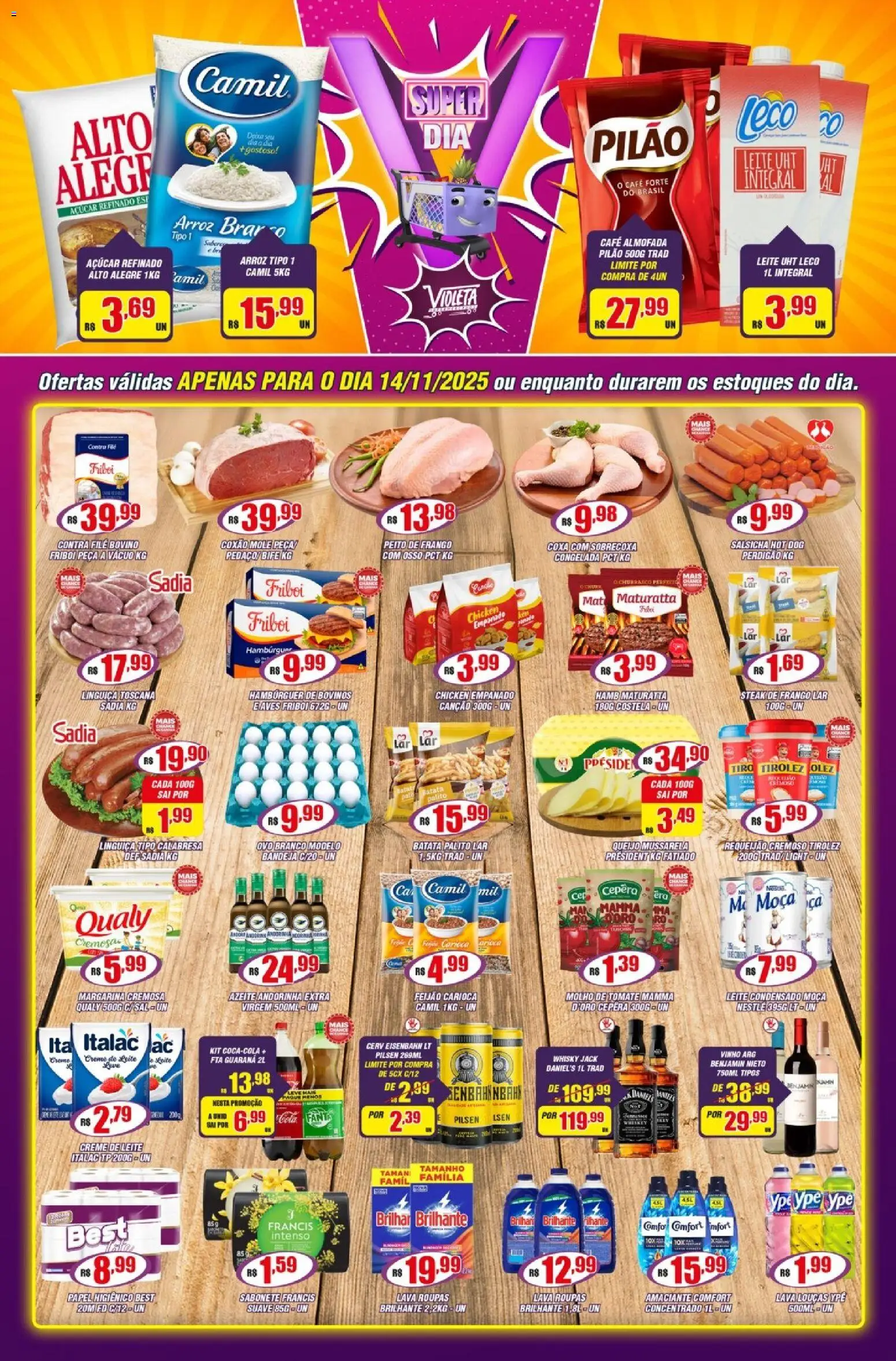 Pré-Visualização do folheto "Ofertas da semana" da loja Violeta Supermercados válido a partir de 14/11/2025